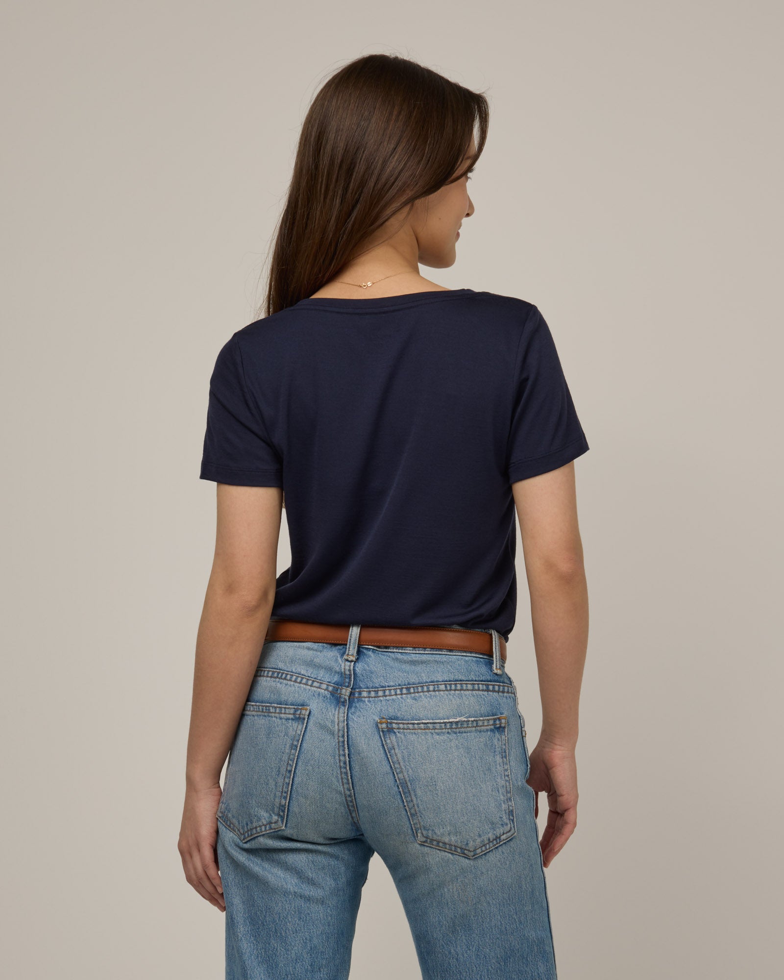 【NAVY/56】【別注】MORGANO / コットン クルーネック ニットTシャツ BEAMS F（ビームスF）【別注】MORGANO / コットン クルーネック ニット