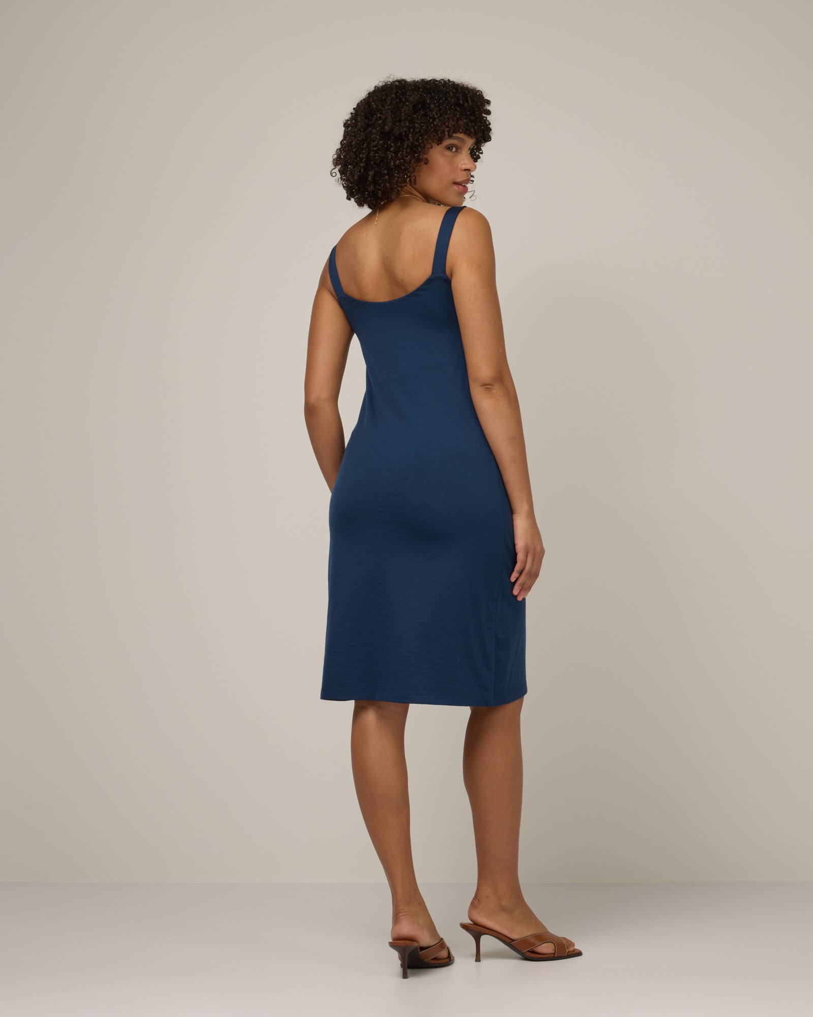 Tessa Merino Wool Shelf Bra Dress - Marine Blue Tessa Merino Wool Shelf Bra Dress - Marine Blue