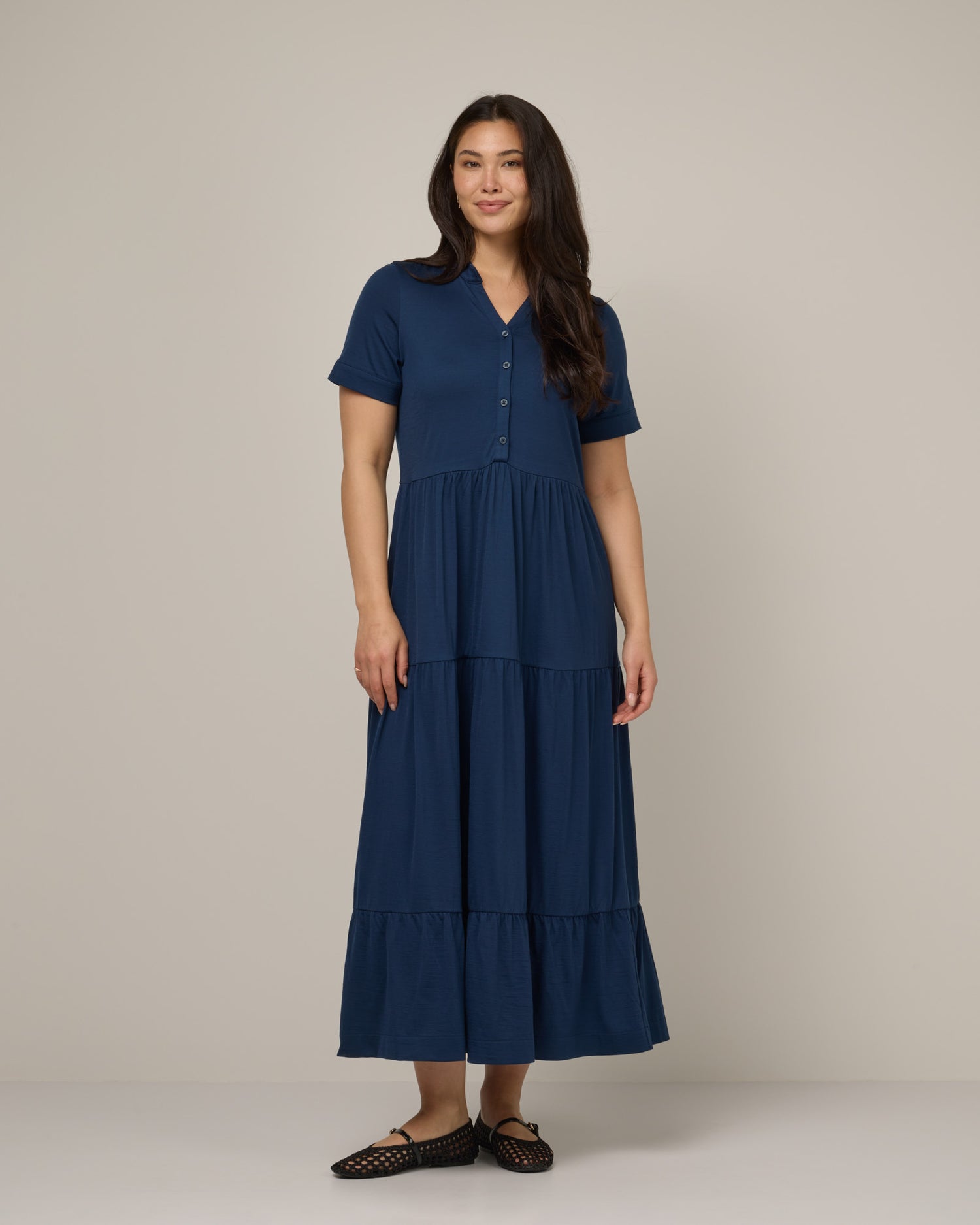 Emma Merino Wool Maxi Dress - Marine Blue – Emma Maxi Dress