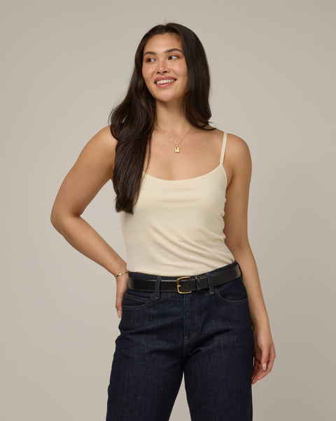 Roam Merino Wool Shelf Bra Cami - Natural White – Roam Shelf Bra