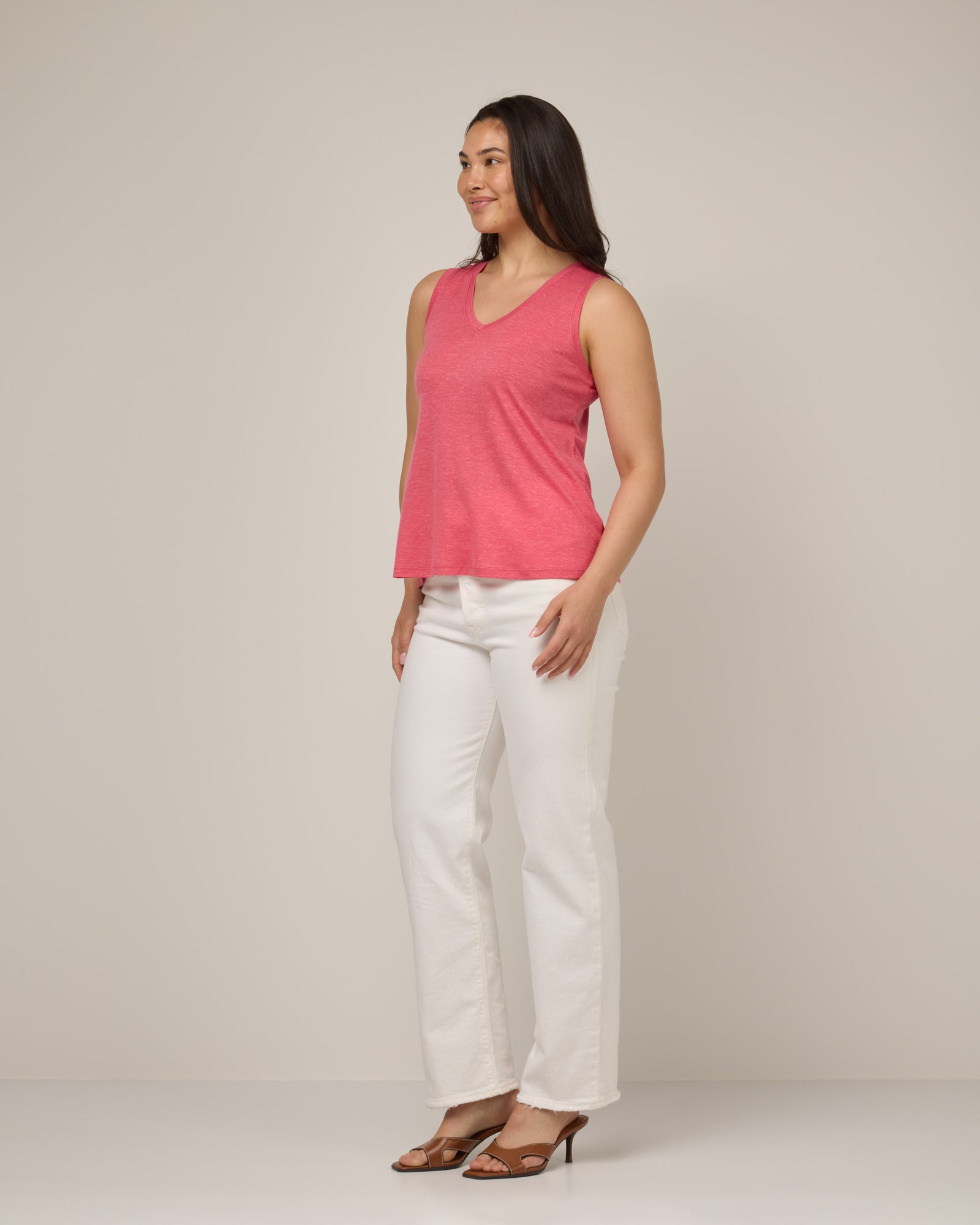 Poppy Linen Reversible Tank