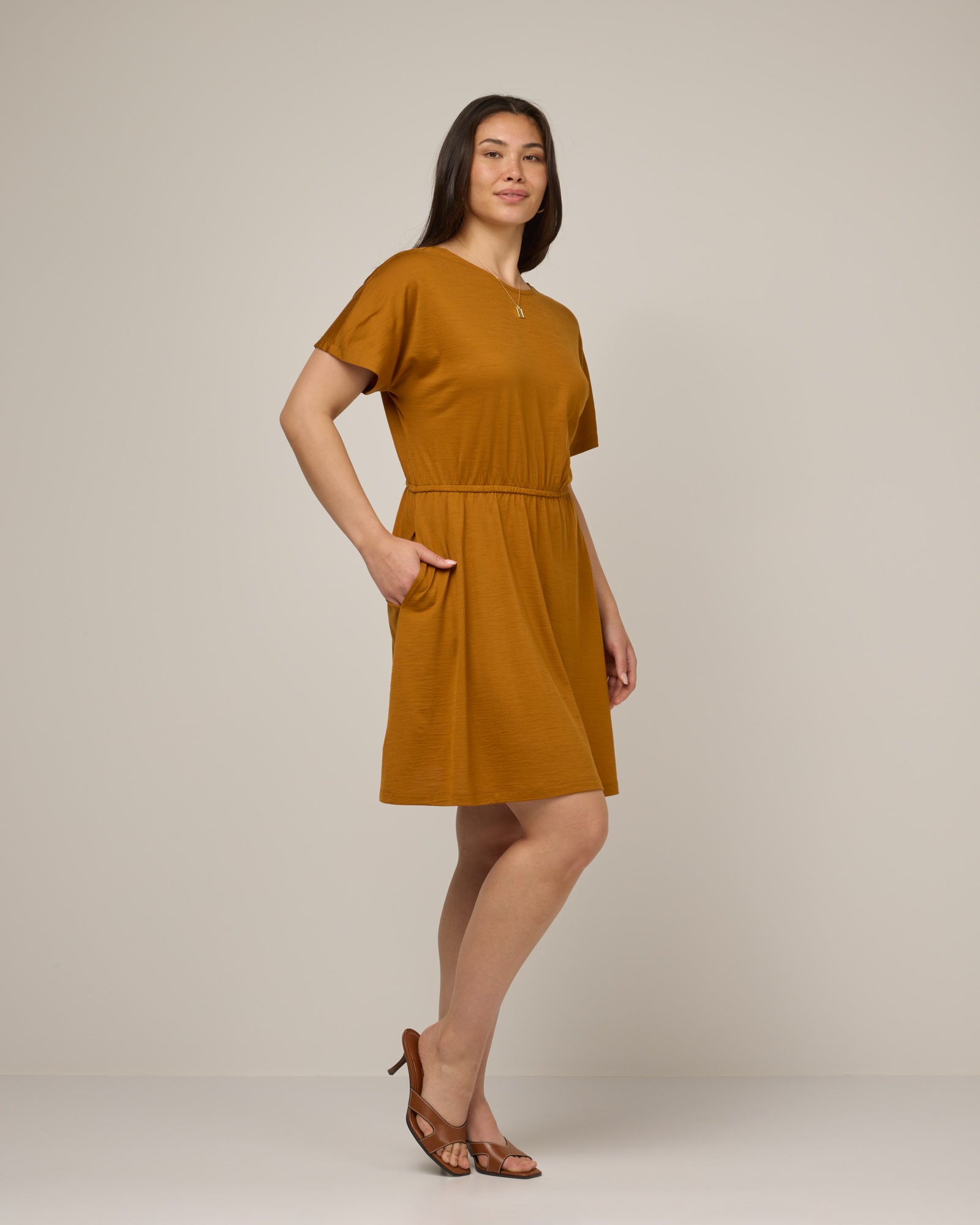 Brooklyn Reversible Merino Wool Dress - Ochre – Brooklyn