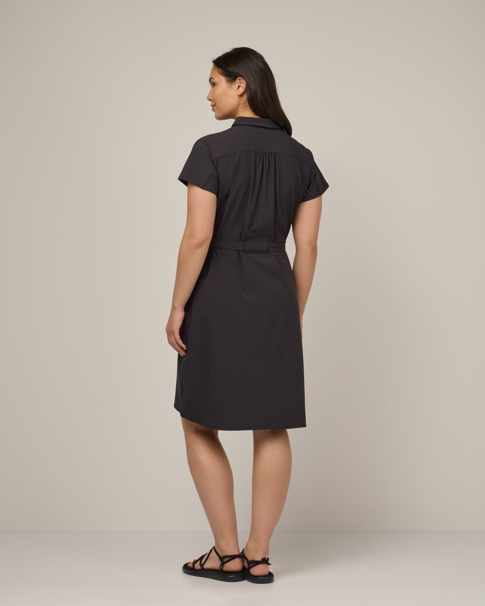 Jules Merino Wool Shirt Dress - Black Jules Merino Wool Shirt Dress - Black