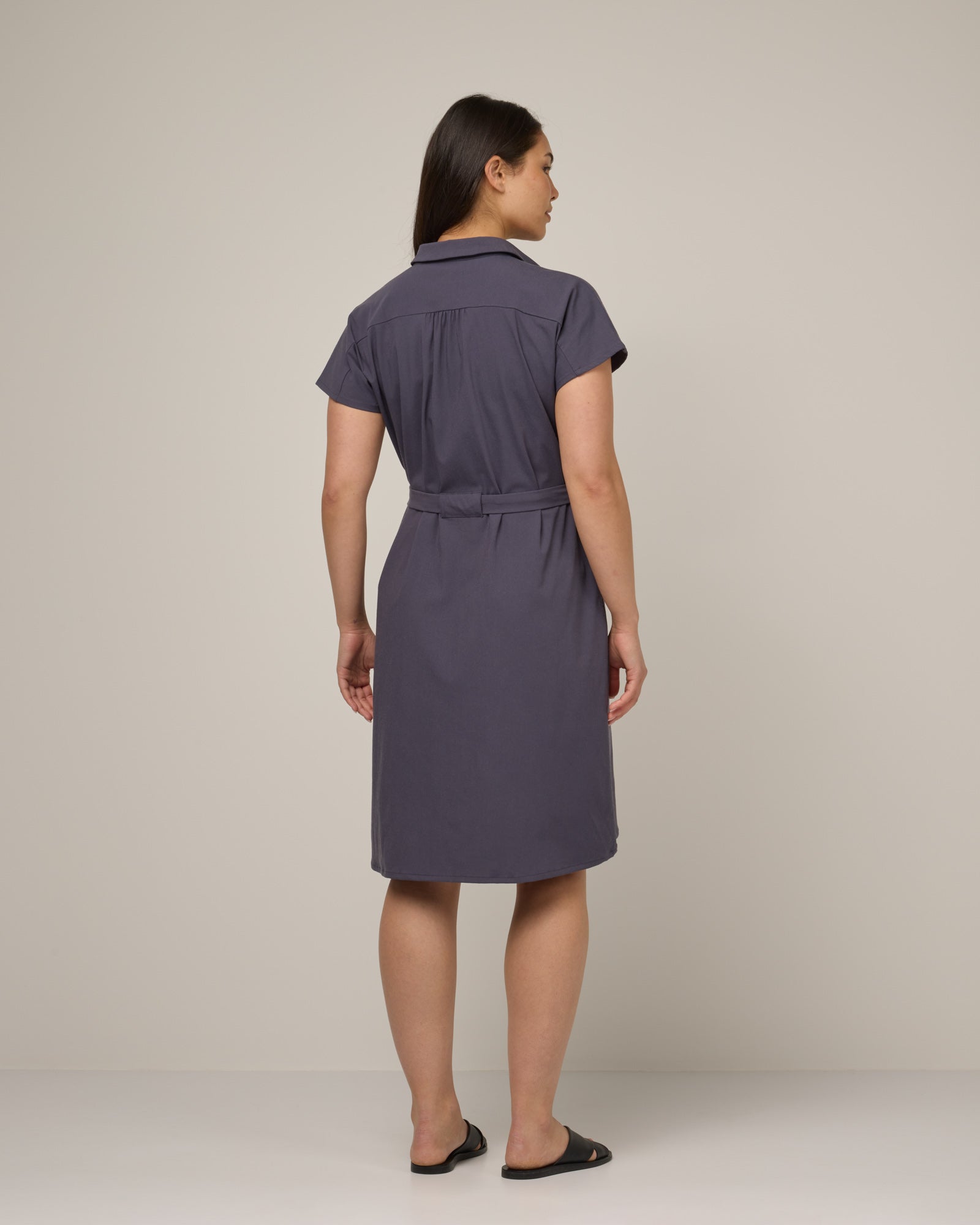 Jules Merino Wool Shirt Dress - Odyssey Gray Jules Merino Wool Shirt Dress - Odyssey Gray