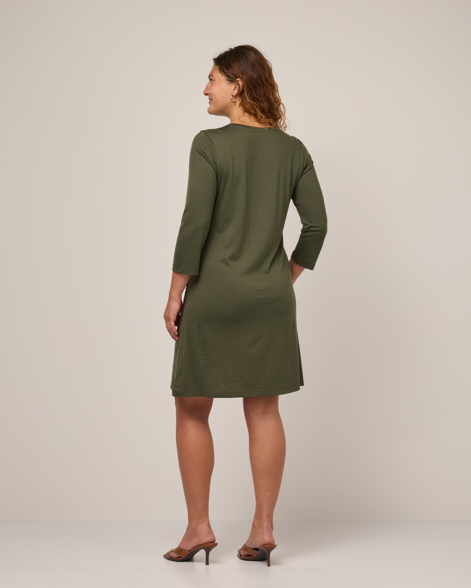 Willow Merino Wool Swing Dress - Forest Night Willow Swing Dress | wool& Willow Merino Wool Swing Dress - Forest Night Willow Swing Dress | wool&