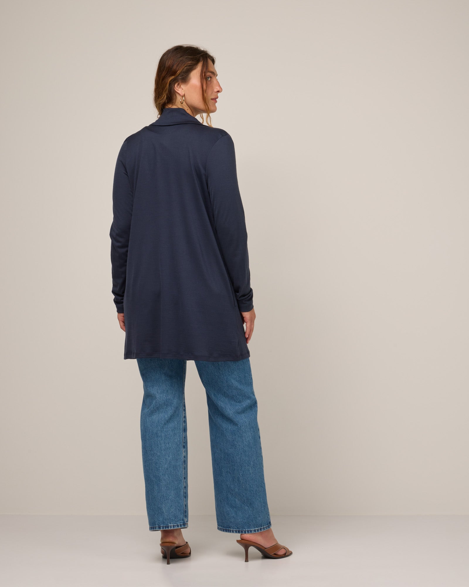 Landmark Merino Wool Cardigan - Washed Navy – Landmark Cardigan