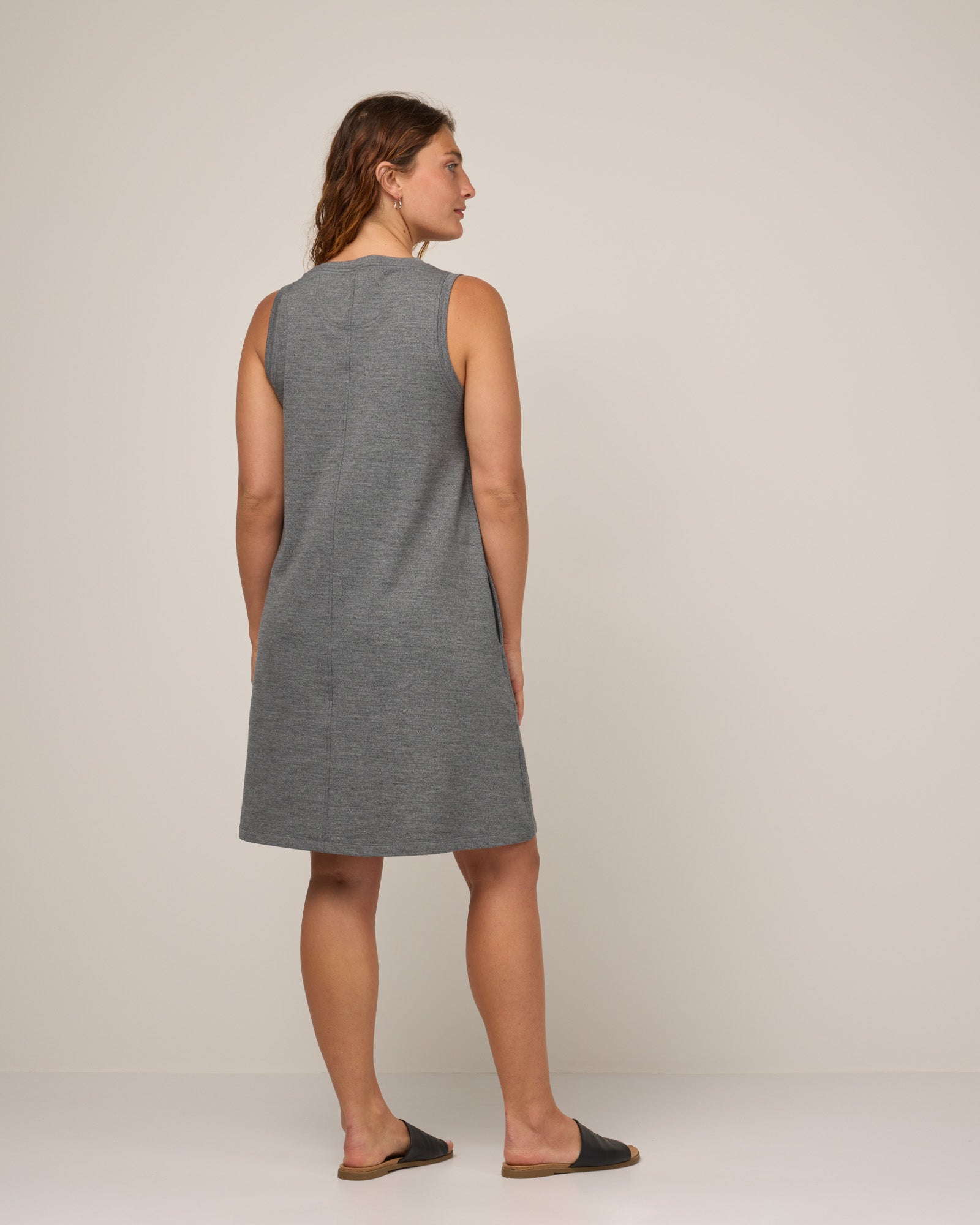 Sierra Merino Wool Tank Dress - Charcoal Heather Sierra Tank Dress | wool& Sierra Merino Wool Tank Dress - Charcoal Heather Sierra Tank Dress | wool&