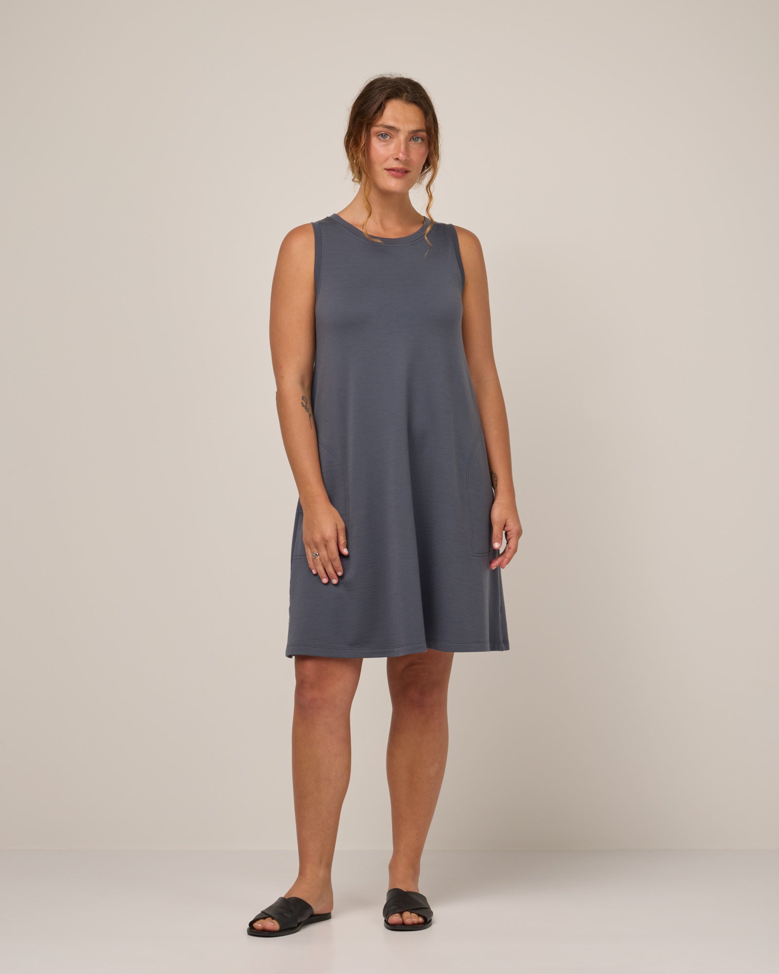 Sierra Merino Wool Tank Dress - Odyssey Gray Sierra Merino Wool Tank Dress - Odyssey Gray