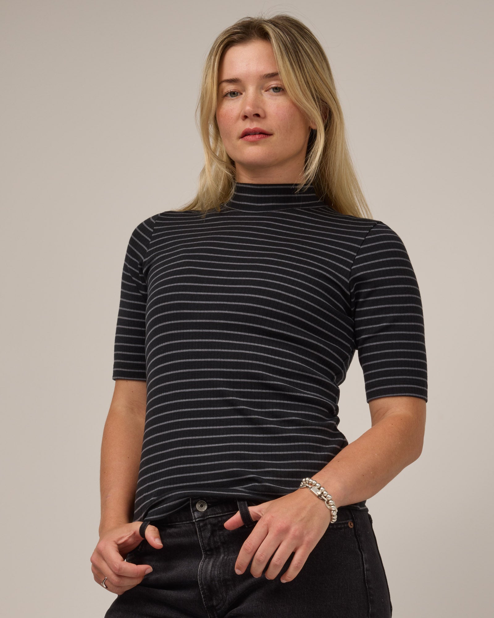 Krystal Mock Neck Top