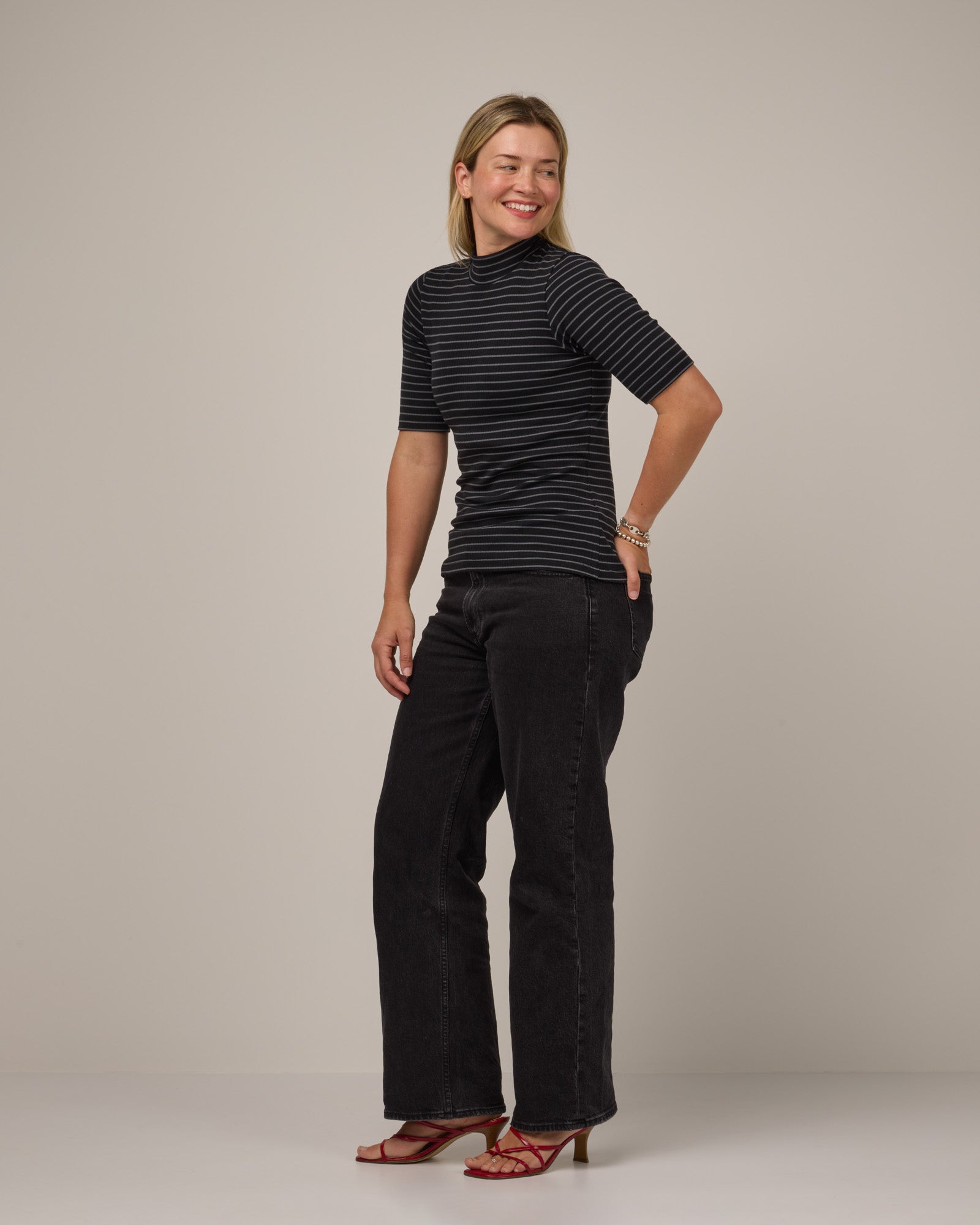 Krystal Mock Neck Top