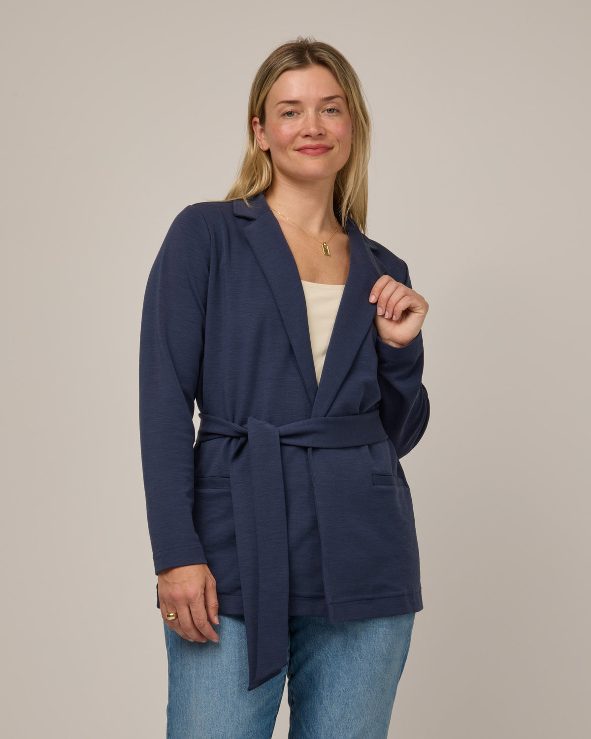 Kristen Merino Wool Blazer - Navy – Kristen Blazer | wool&