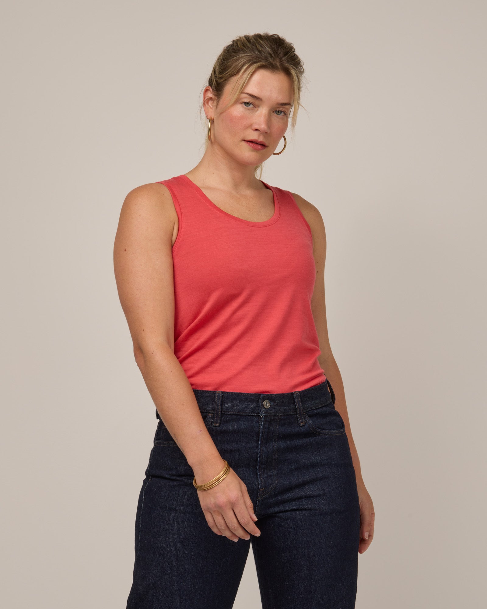 Livia 100% Merino Wool Fitted Tank - Fruit Punch – Livia 100% Wool
