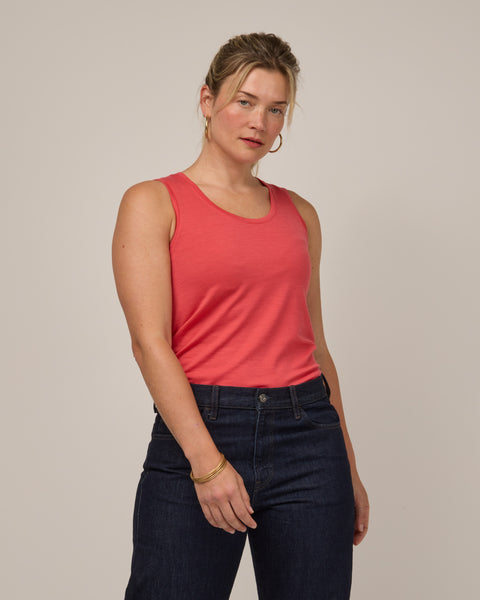 Livia 100% Merino Wool Fitted Tank - Fruit Punch – Livia 100% Wool