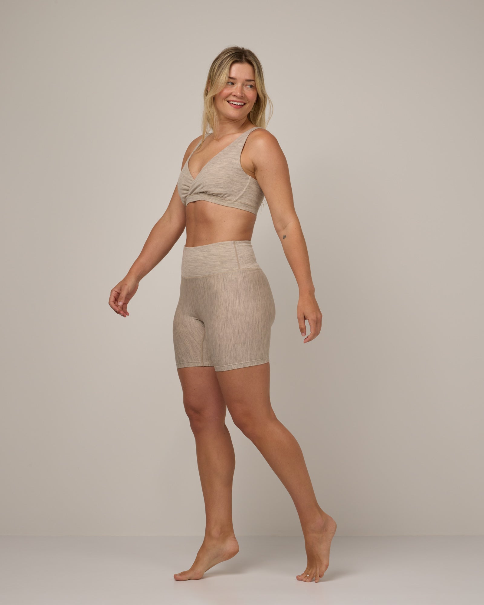 Roam Merino Wool Bike Short - Oatmeal Heather – Frankie Bike Short