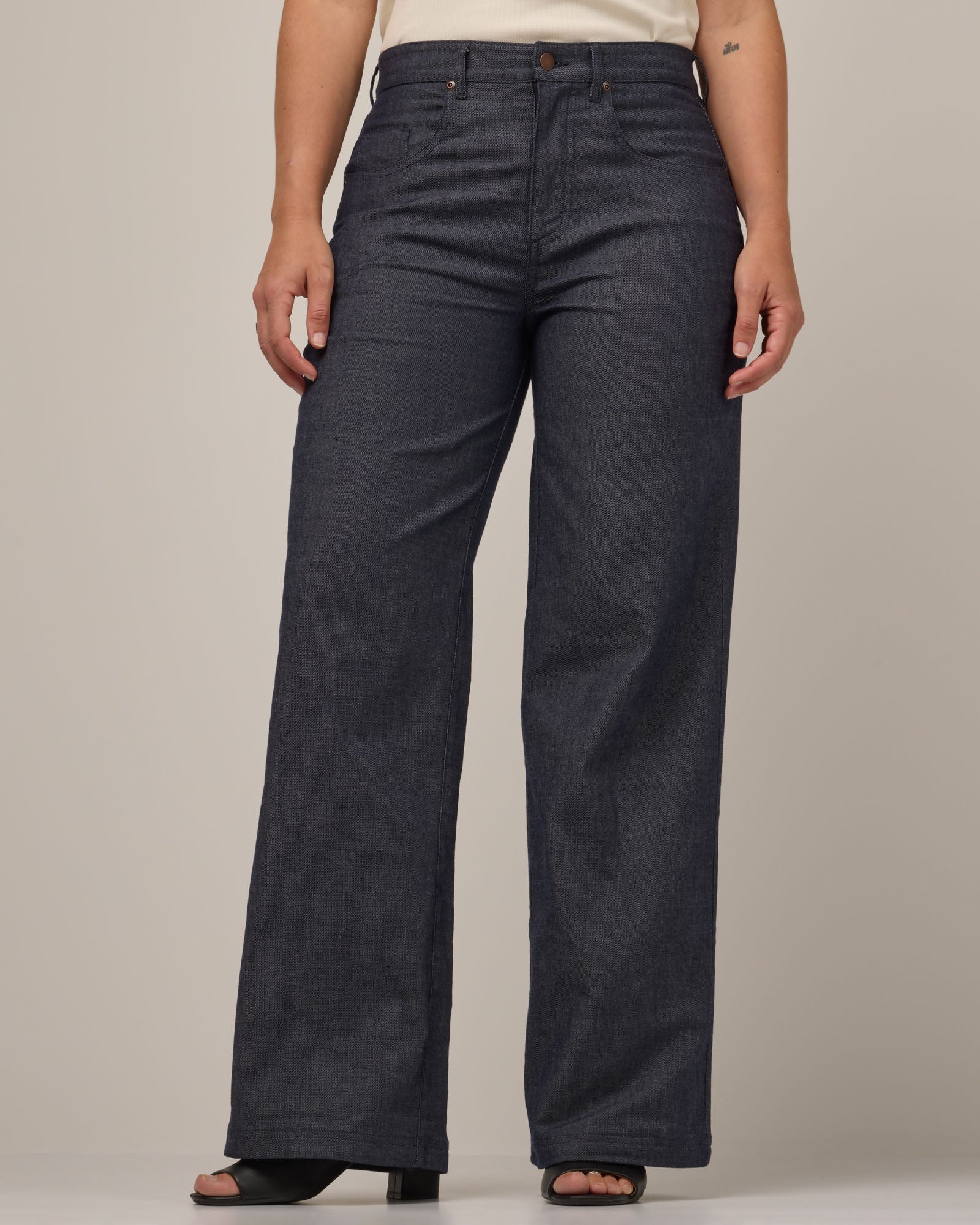 Beck Wide Leg Merino Wool Denim Jean - Indigo Blue – Beck Wide Leg