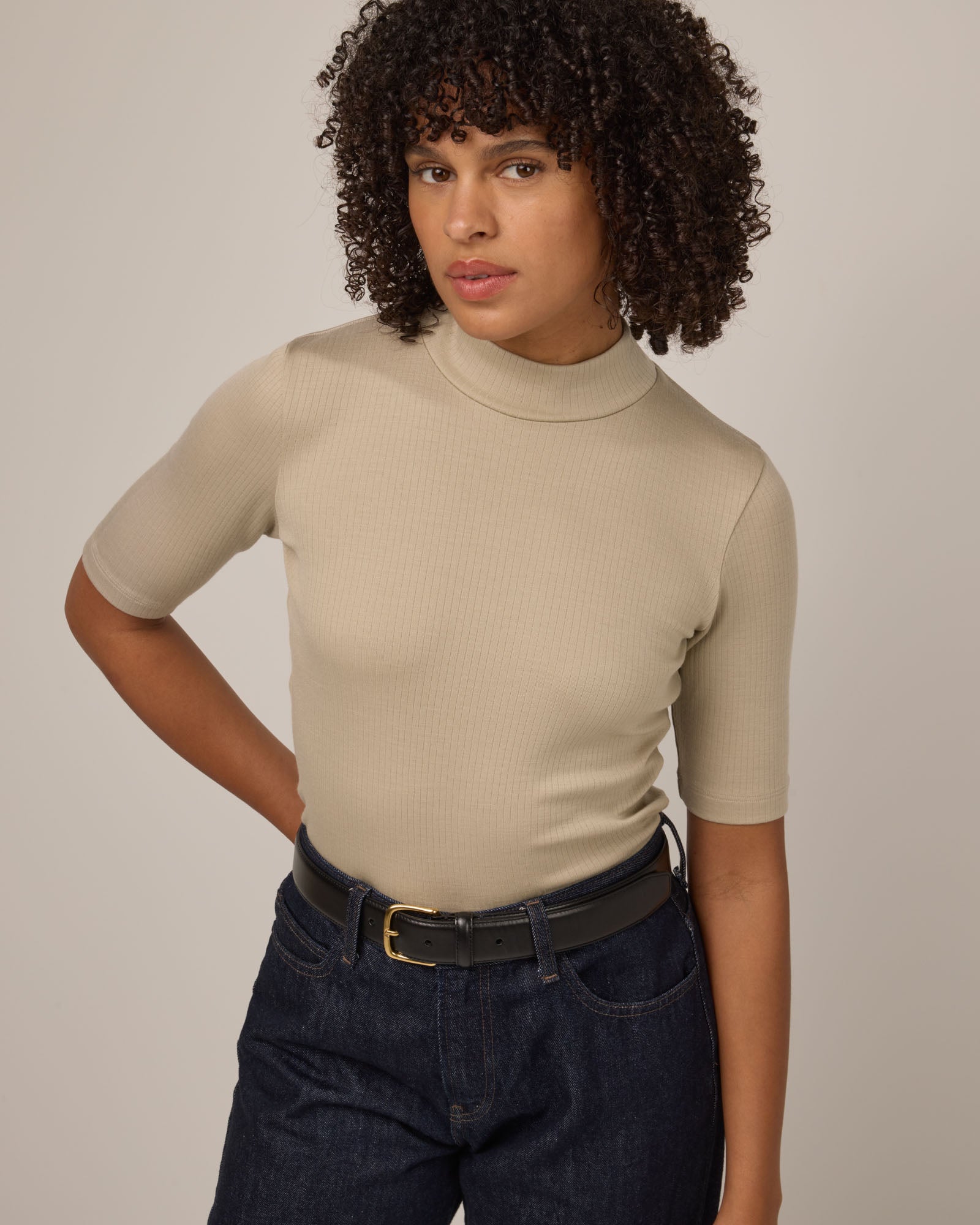 Krystal Mock Neck Top