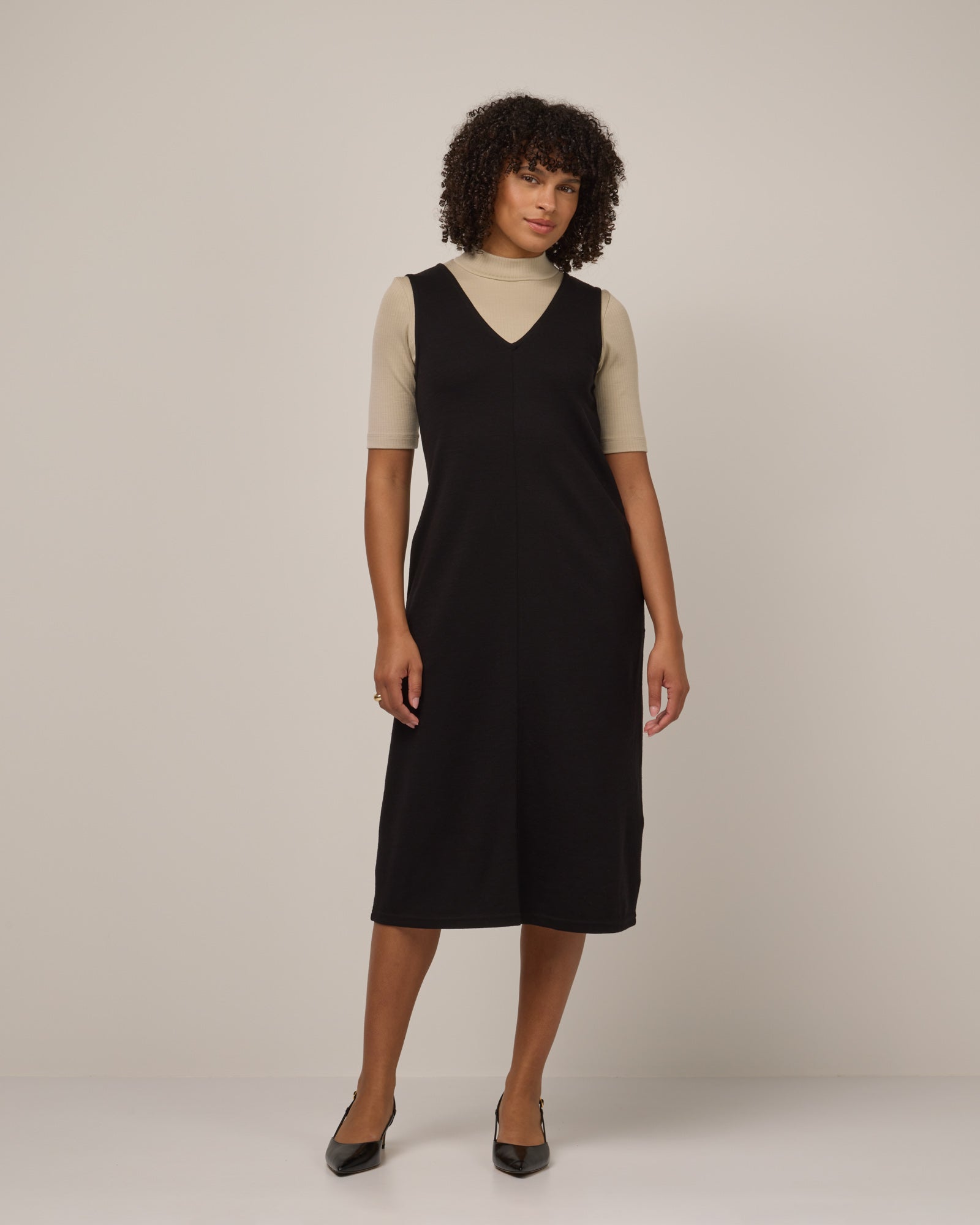 Jessa Merino Wool Reversible Dress - Black Jessa Merino Wool Reversible Dress - Black