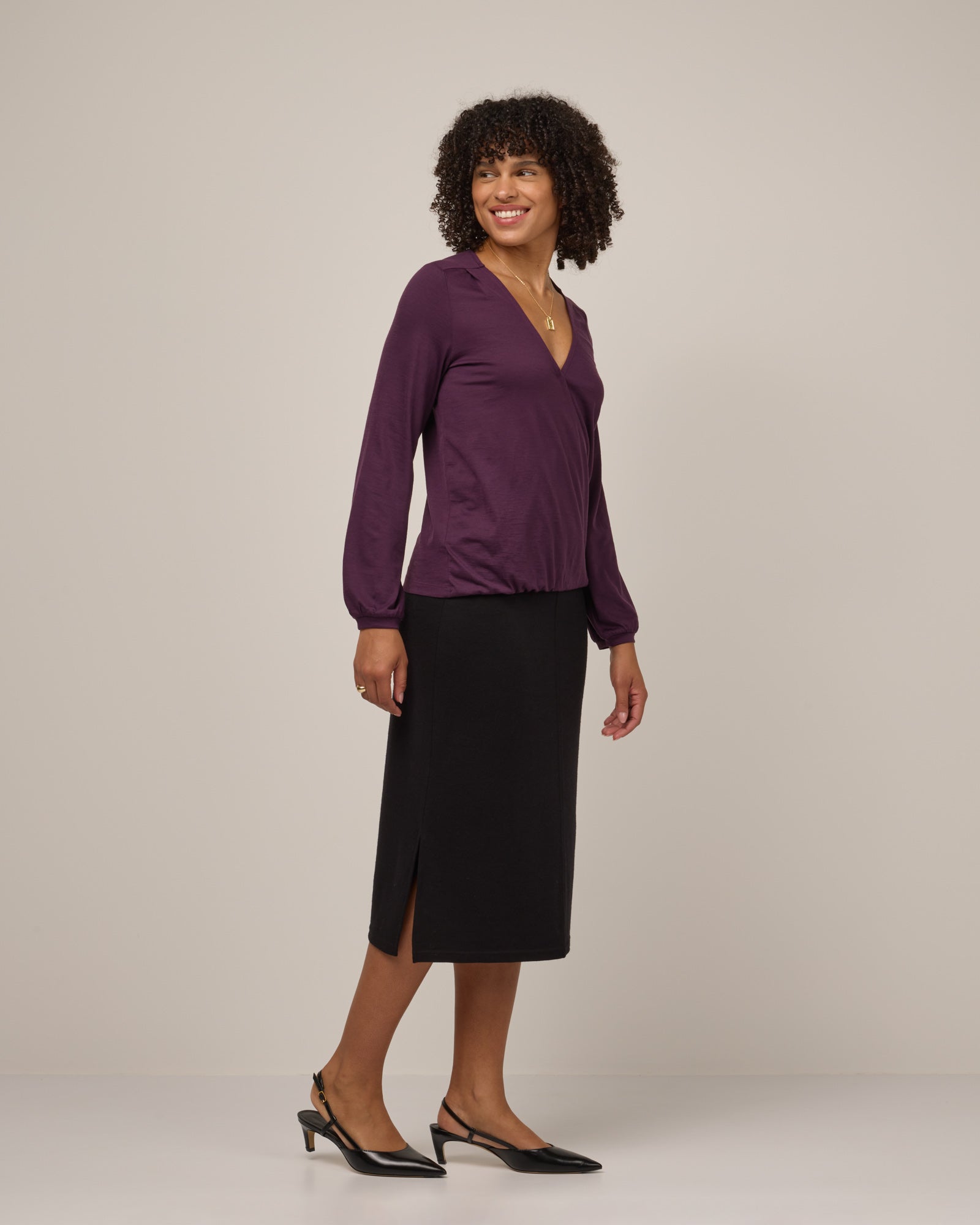 model-spec:Janiah is 5'7", wearing a size XS