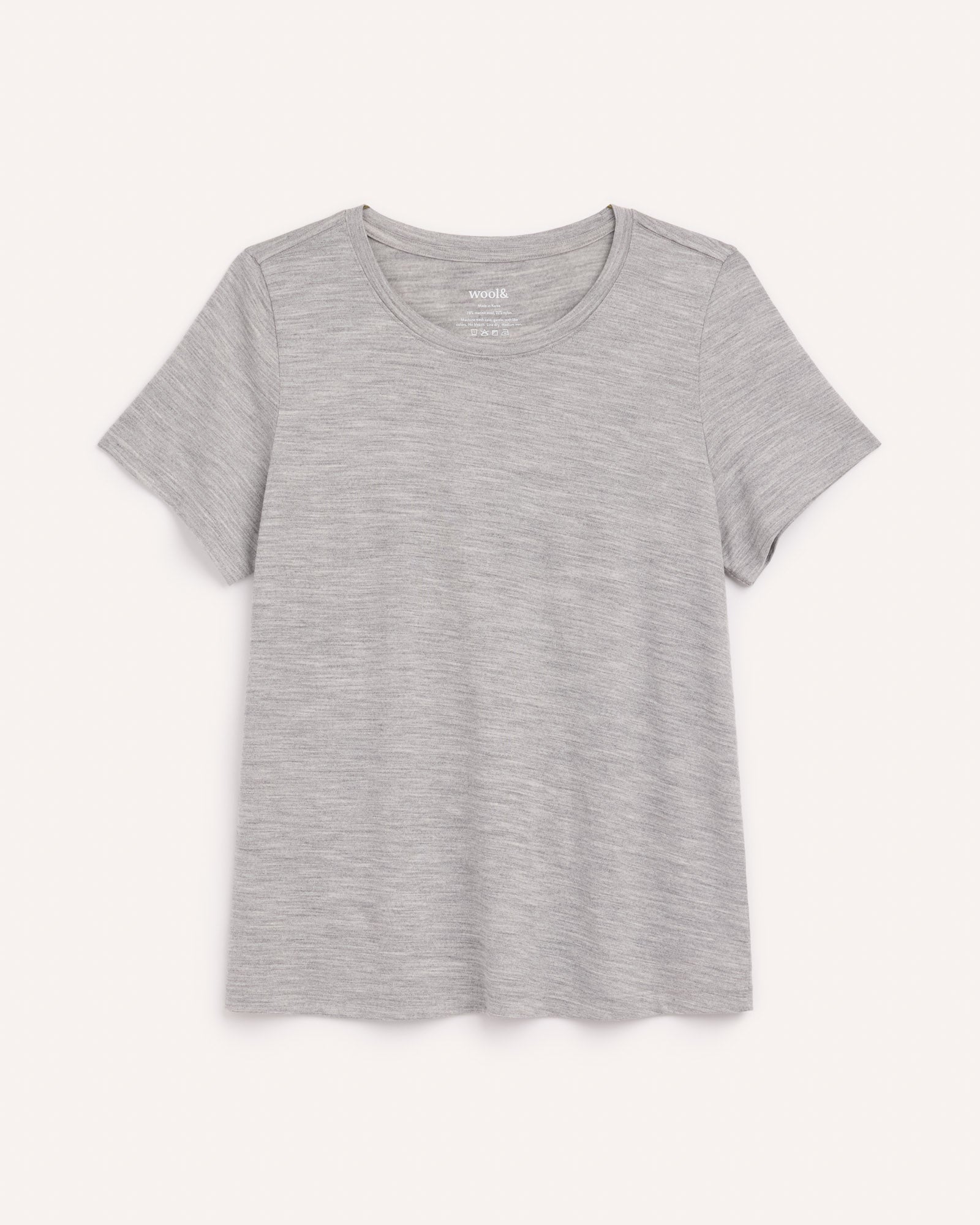 Zoe Merino Wool Easy Crew Neck Tee - Gray Heather – Zoe Easy Crew