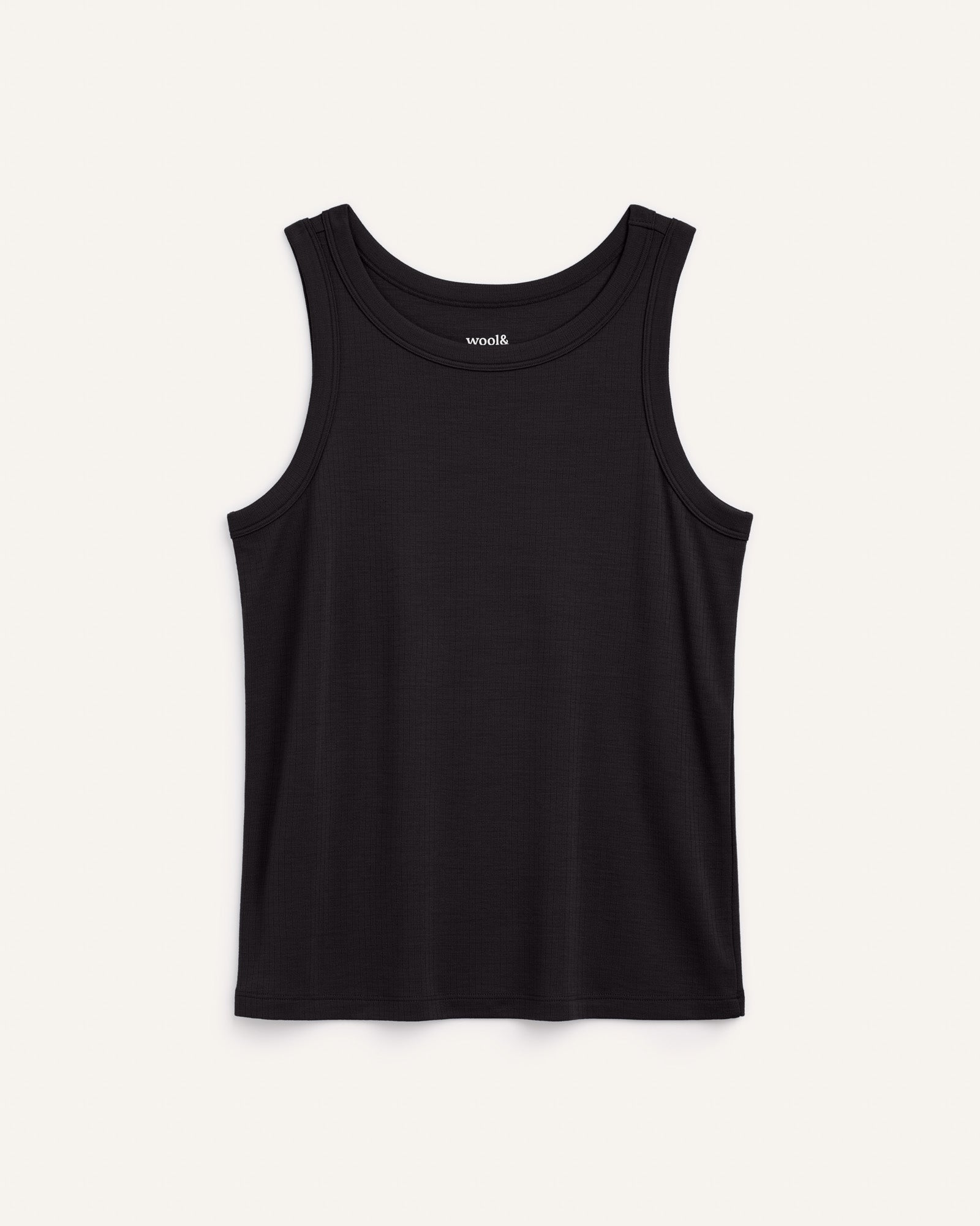 Lily Merino Wool Ribbed Tank - Black – Lily Ribbed Tank | wool&