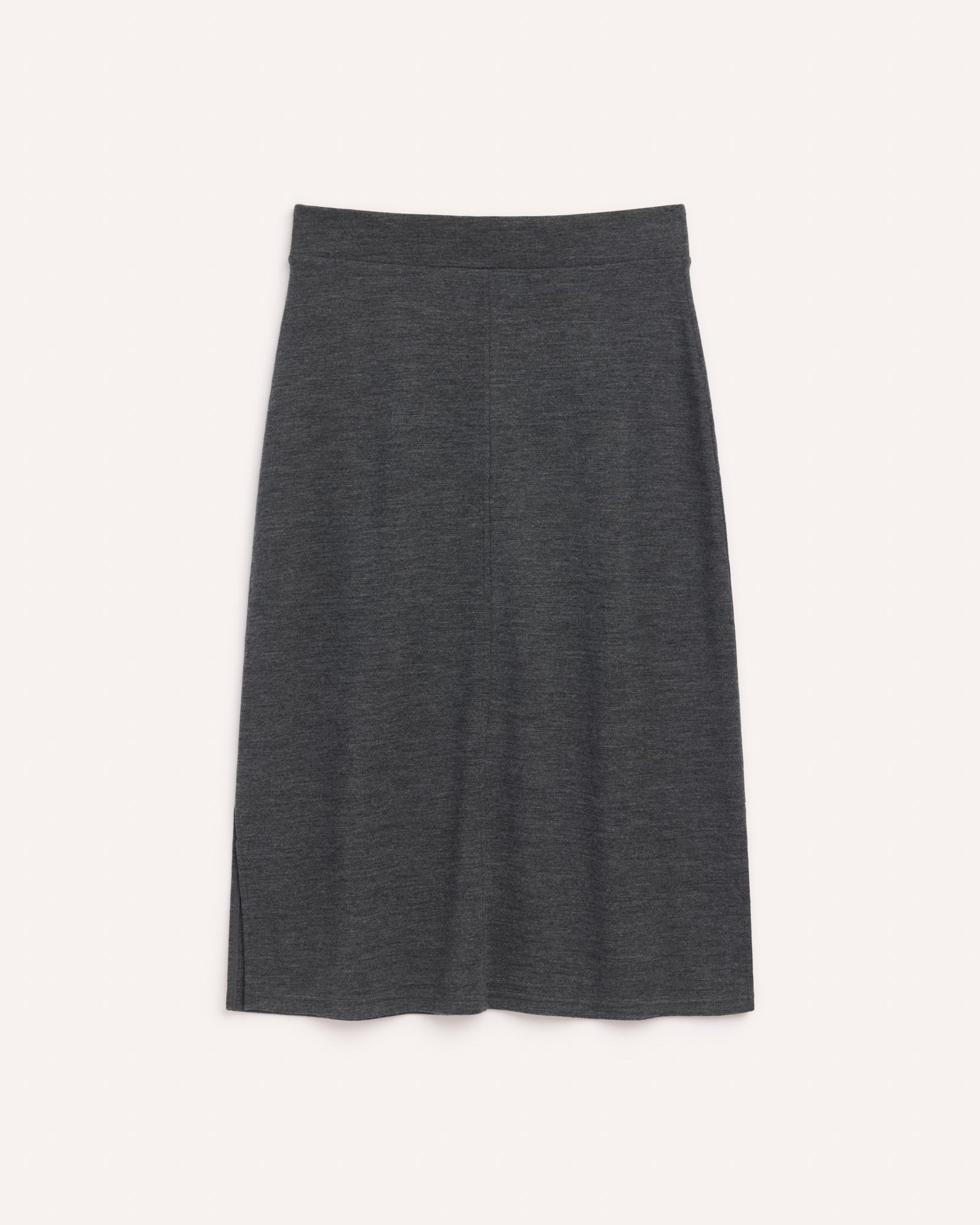 Liz Merino Wool Midi Skirt - Charcoal Heather – Liz Midi Skirt | wool&