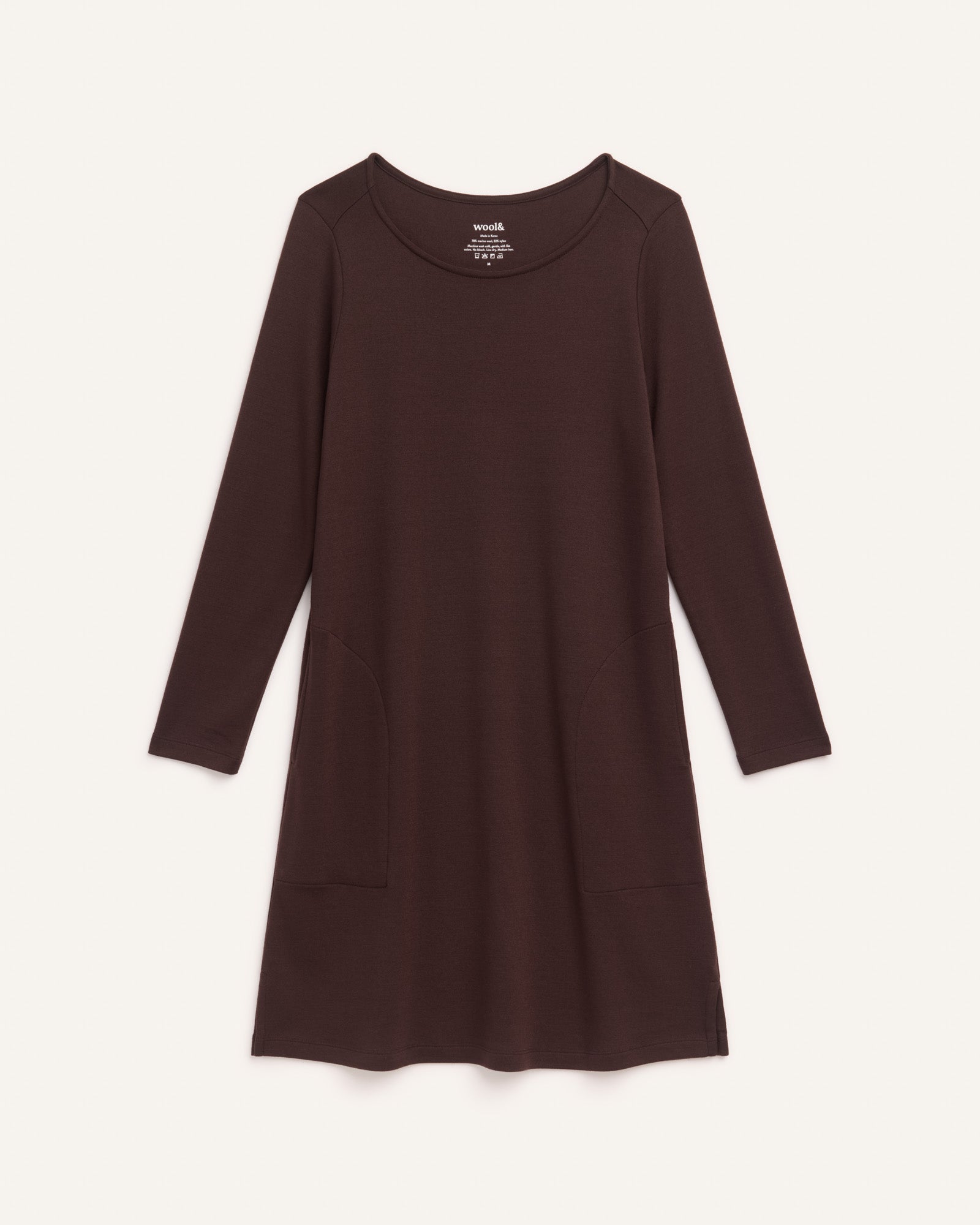 Margo Merino Wool Shift Dress - Espresso Margo Shift Dress | wool& Margo Merino Wool Shift Dress - Espresso Margo Shift Dress | wool&