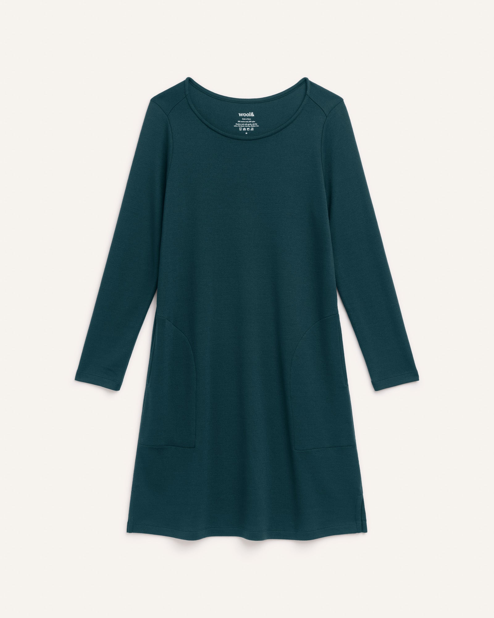 Margo Merino Wool Shift Dress - Pine Margo Shift Dress | wool& Margo Merino Wool Shift Dress - Pine Margo Shift Dress | wool&