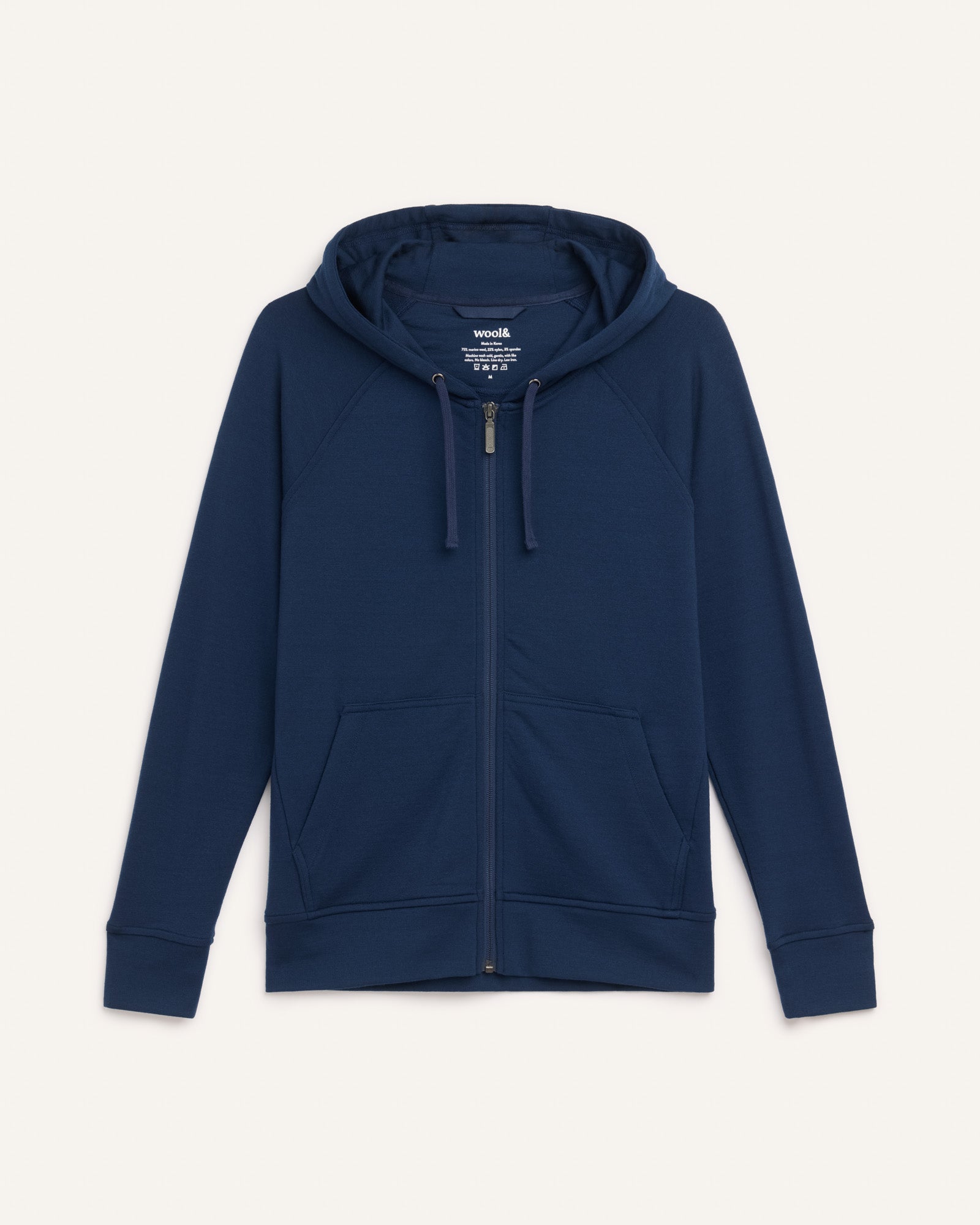 Aspen Merino Wool Full-Zip Hoodie - Marine Blue – Aspen Full-Zip