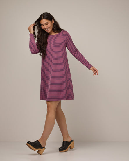 Reyna Natural Embroidered Swing Dress