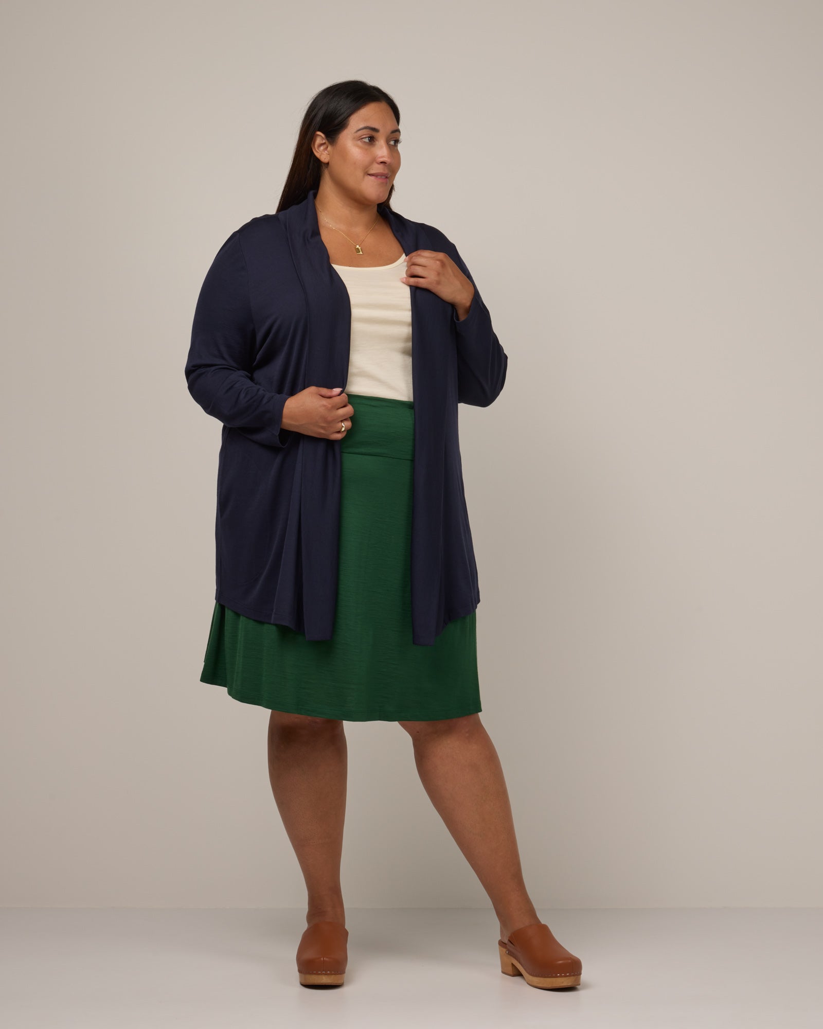 Landmark Merino Wool Cardigan - Washed Navy – Landmark Cardigan