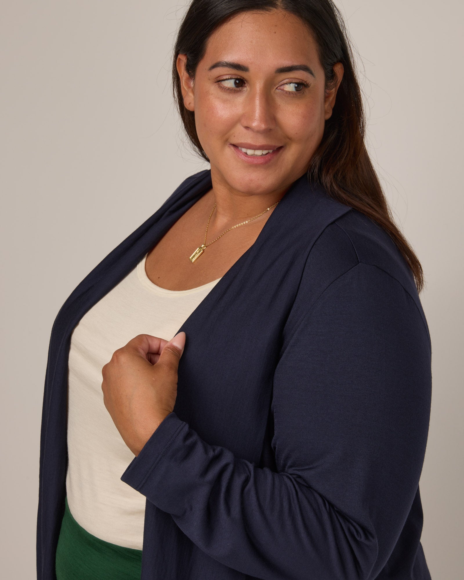 Landmark Merino Wool Cardigan - Washed Navy – Landmark Cardigan