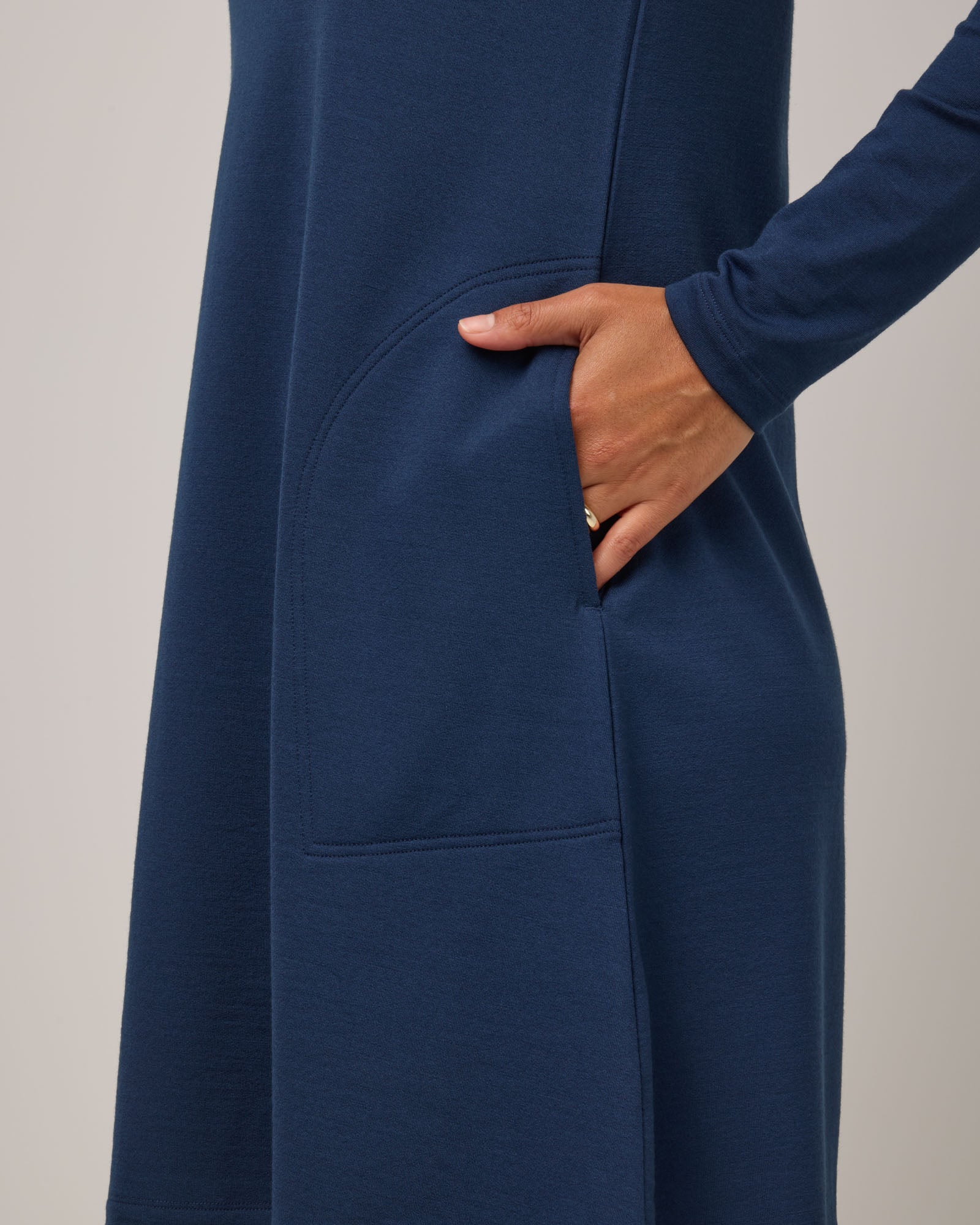 Eliza Merino Wool Swing Dress - Marine Blue Eliza Merino Wool Swing Dress - Marine Blue