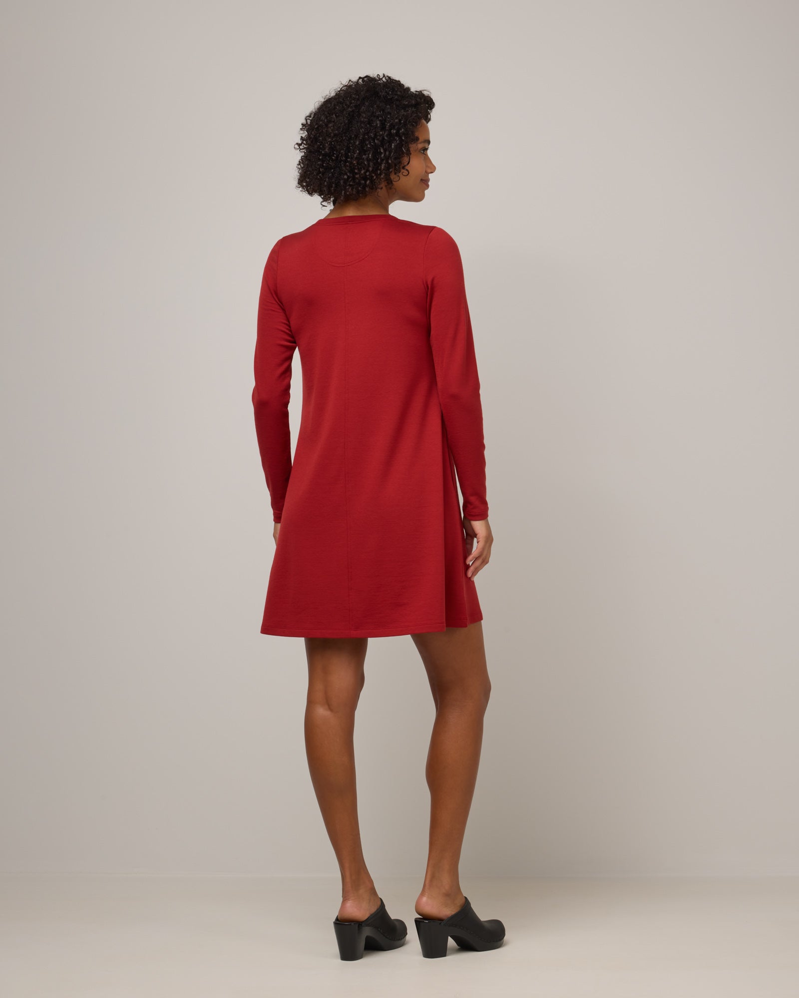Eliza Merino Wool Swing Dress - Modern Red Eliza Merino Wool Swing Dress - Modern Red