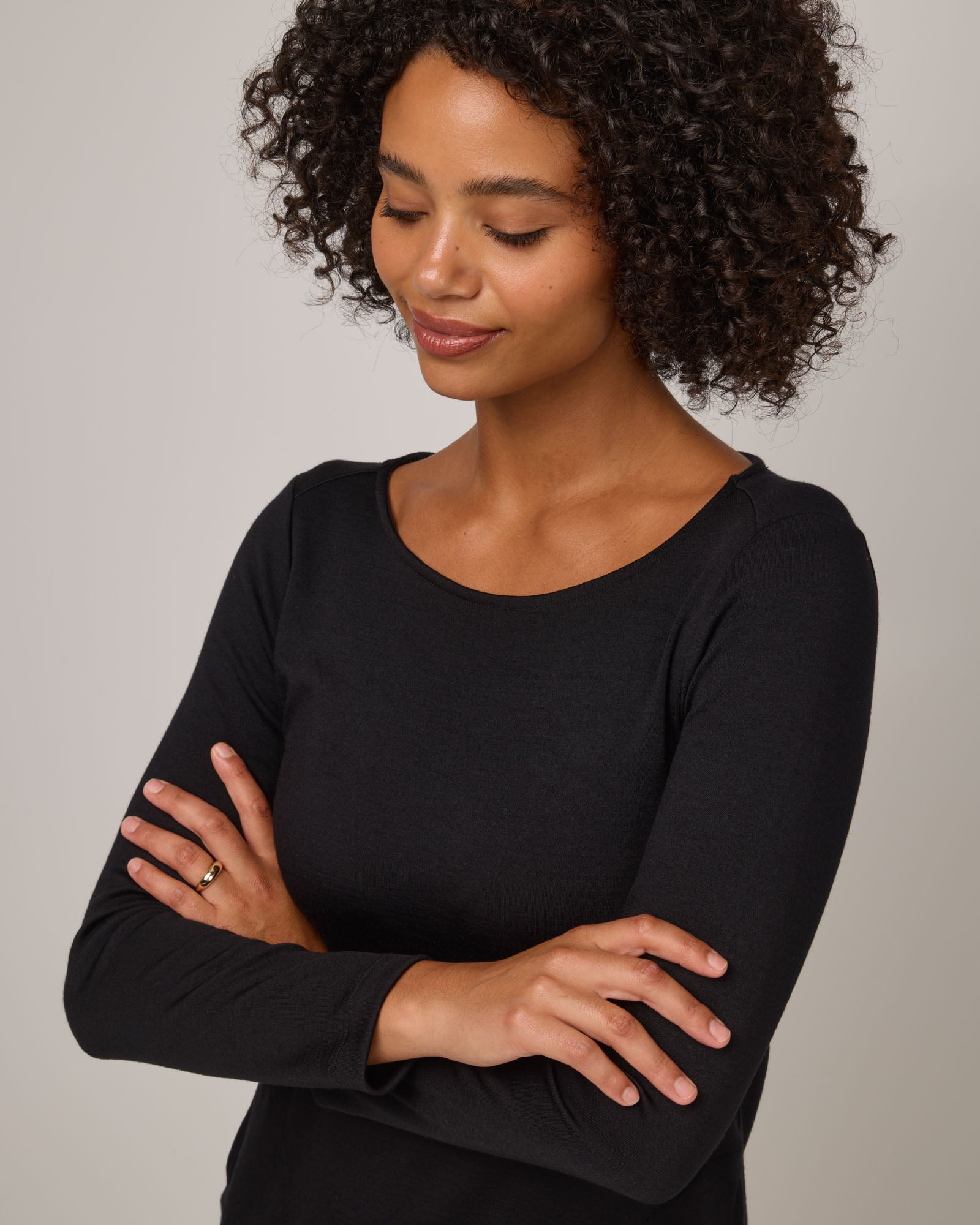 Margo Merino Wool Shift Dress - Black Margo Merino Wool Shift Dress - Black