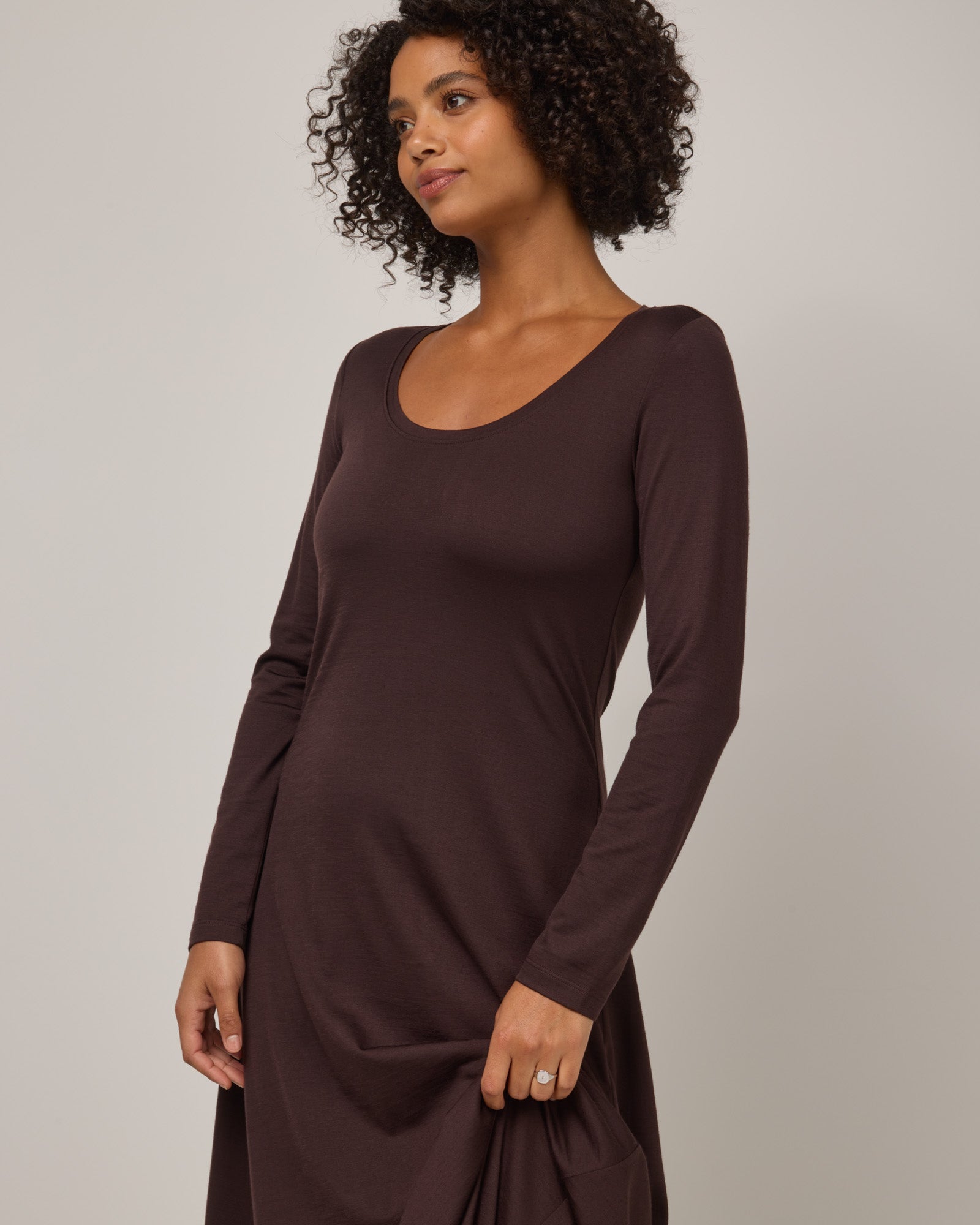 Valerie Merino Wool Maxi Dress - Espresso Valerie Merino Wool Maxi Dress - Espresso