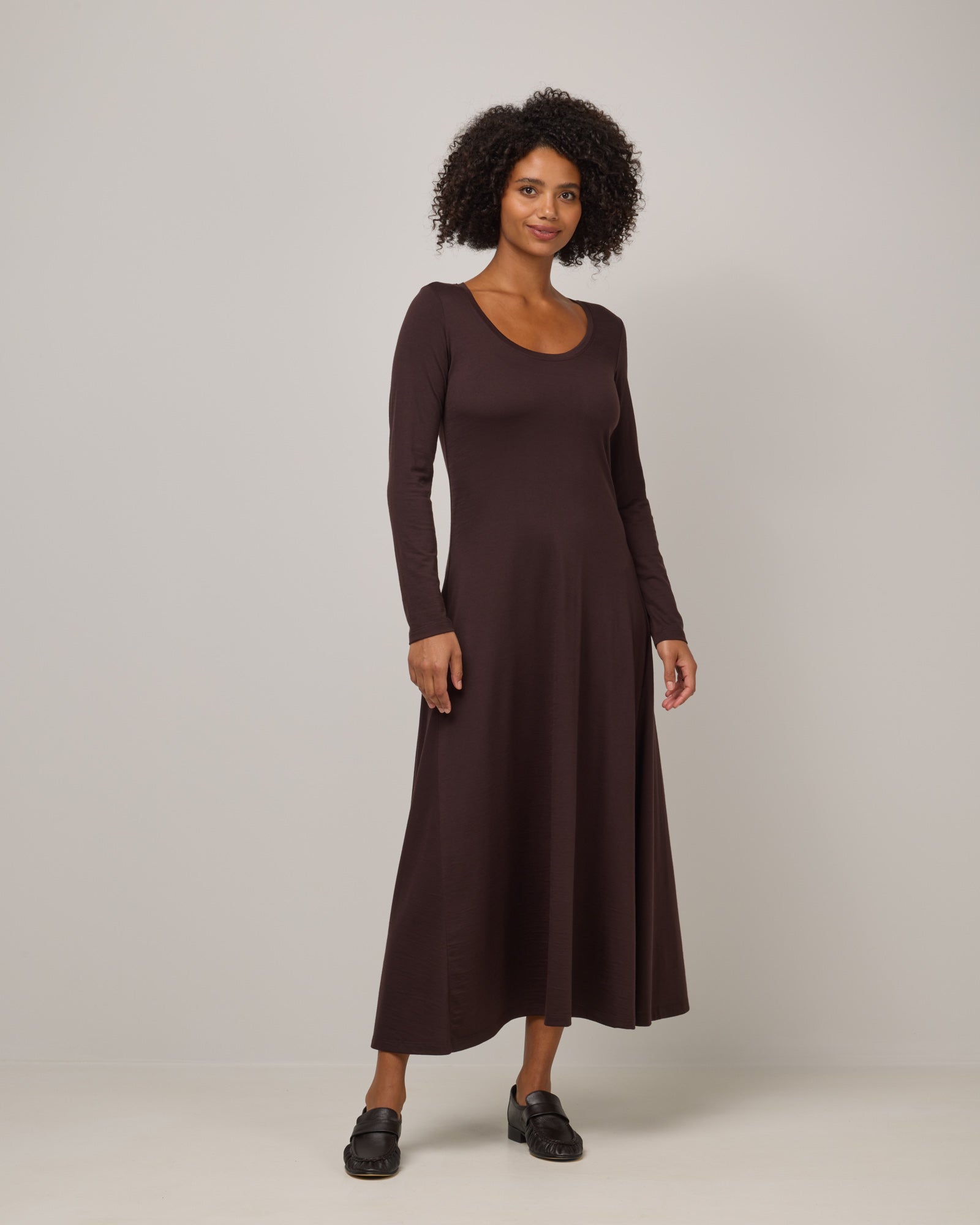 Valerie Merino Wool Maxi Dress - Espresso Valerie Merino Wool Maxi Dress - Espresso