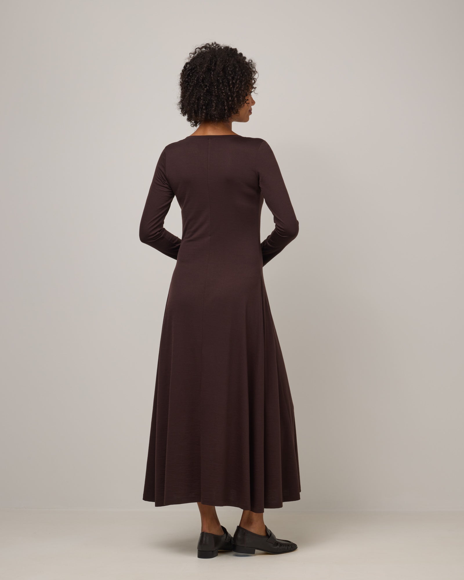 Valerie Merino Wool Maxi Dress - Espresso Valerie Merino Wool Maxi Dress - Espresso