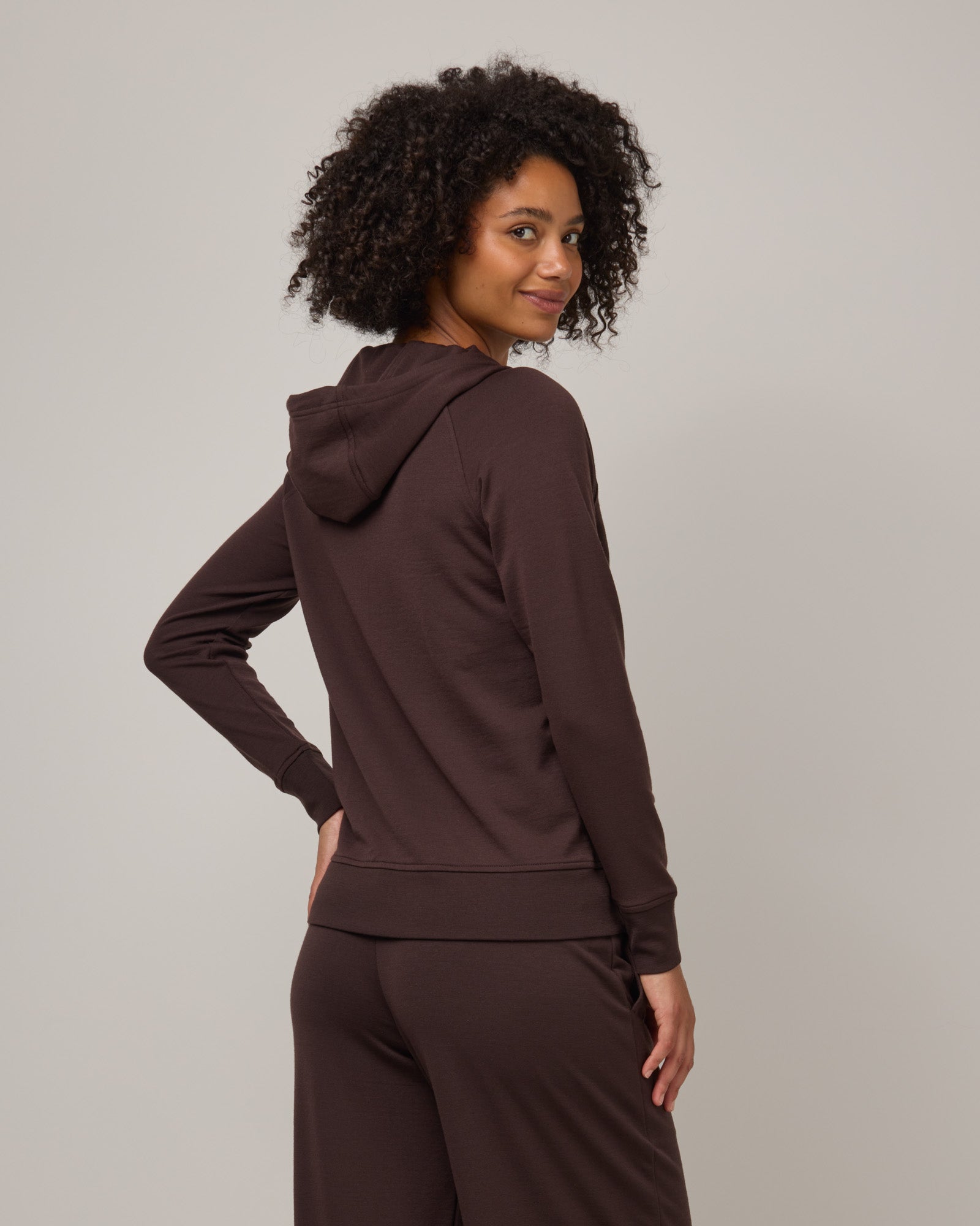 Aspen Merino Wool Full-Zip Hoodie - Espresso – Aspen Full-Zip