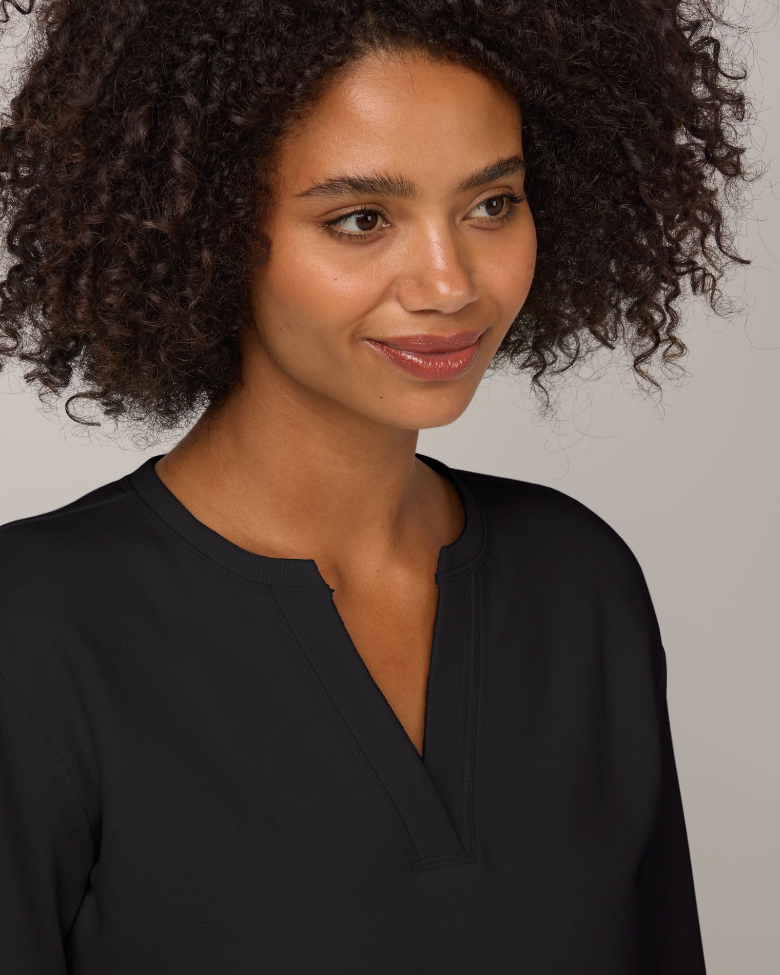 Mika Split Neck Sweatshirt