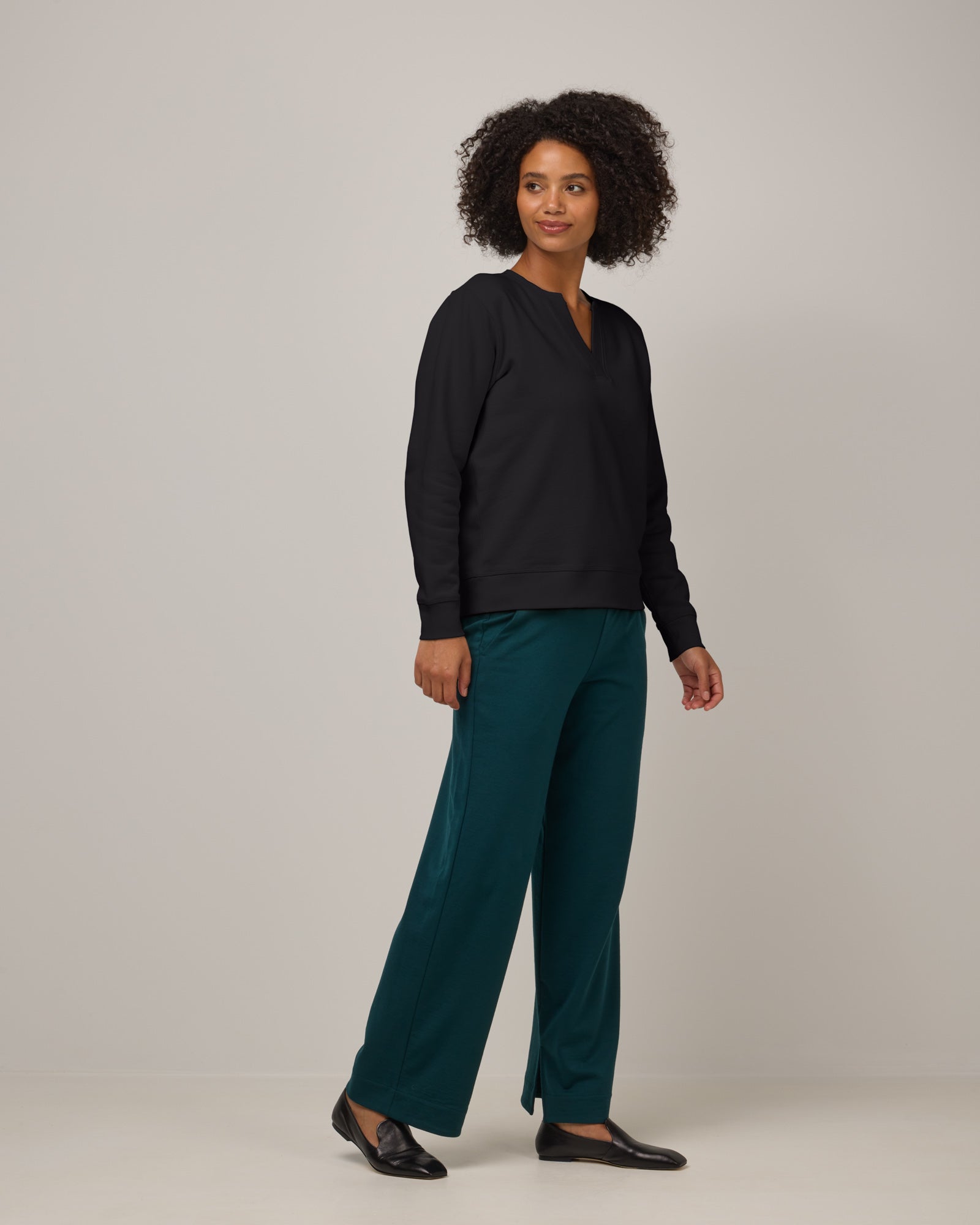 Mika Split Neck Sweatshirt