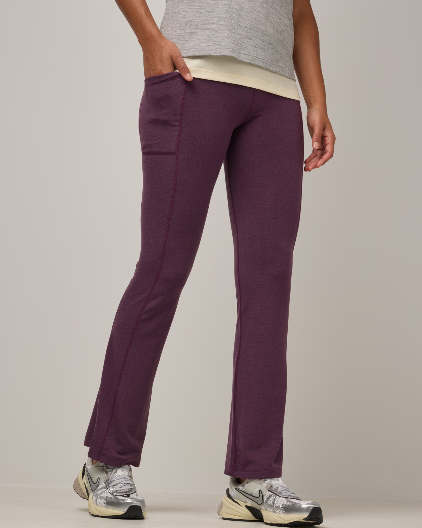 Pantalon structuré de ville maille milano unie Violet Pantalon structuré de ville maille milano unie Violet