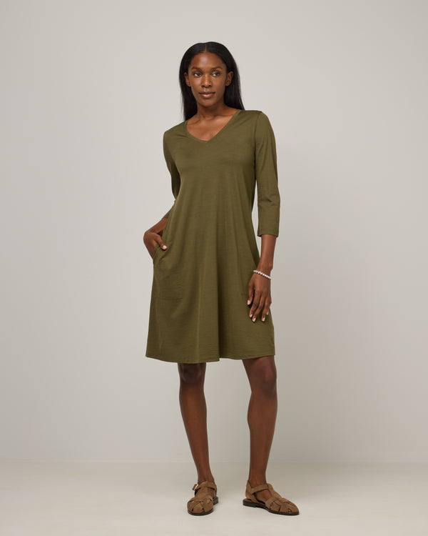 Alana Merino Wool Wrap Dress - Black Alana Wrap Dress | wool& Alana Merino Wool Wrap Dress - Black Alana Wrap Dress | wool&