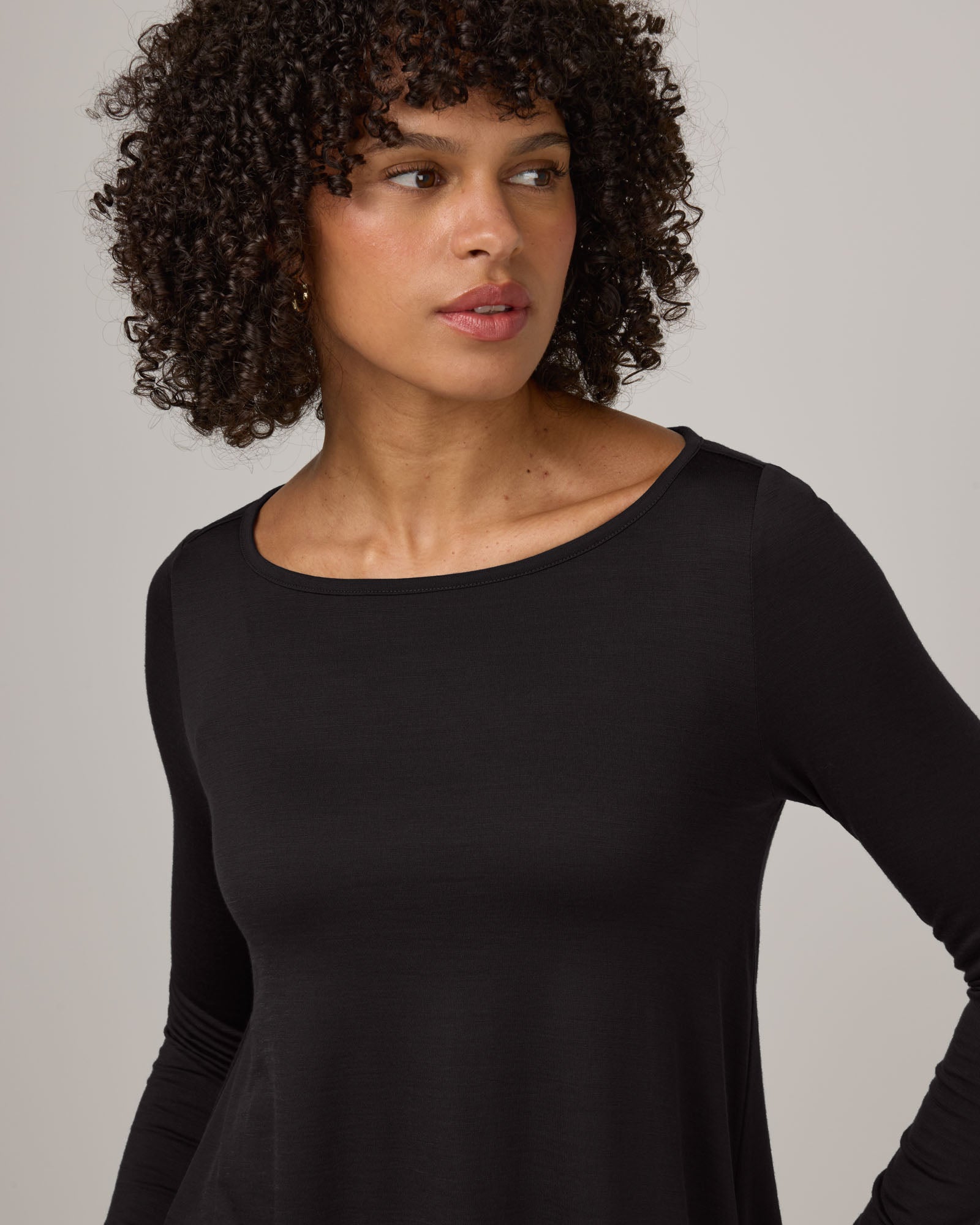 womens swing dress long sleeve Showmall Women's Plus Size Long Sleeve Swing Dress with Pockets, Black 3X Crew Neck A-Line, Soft Stretch, Knee Length Midi Dress for Spring/Fall/