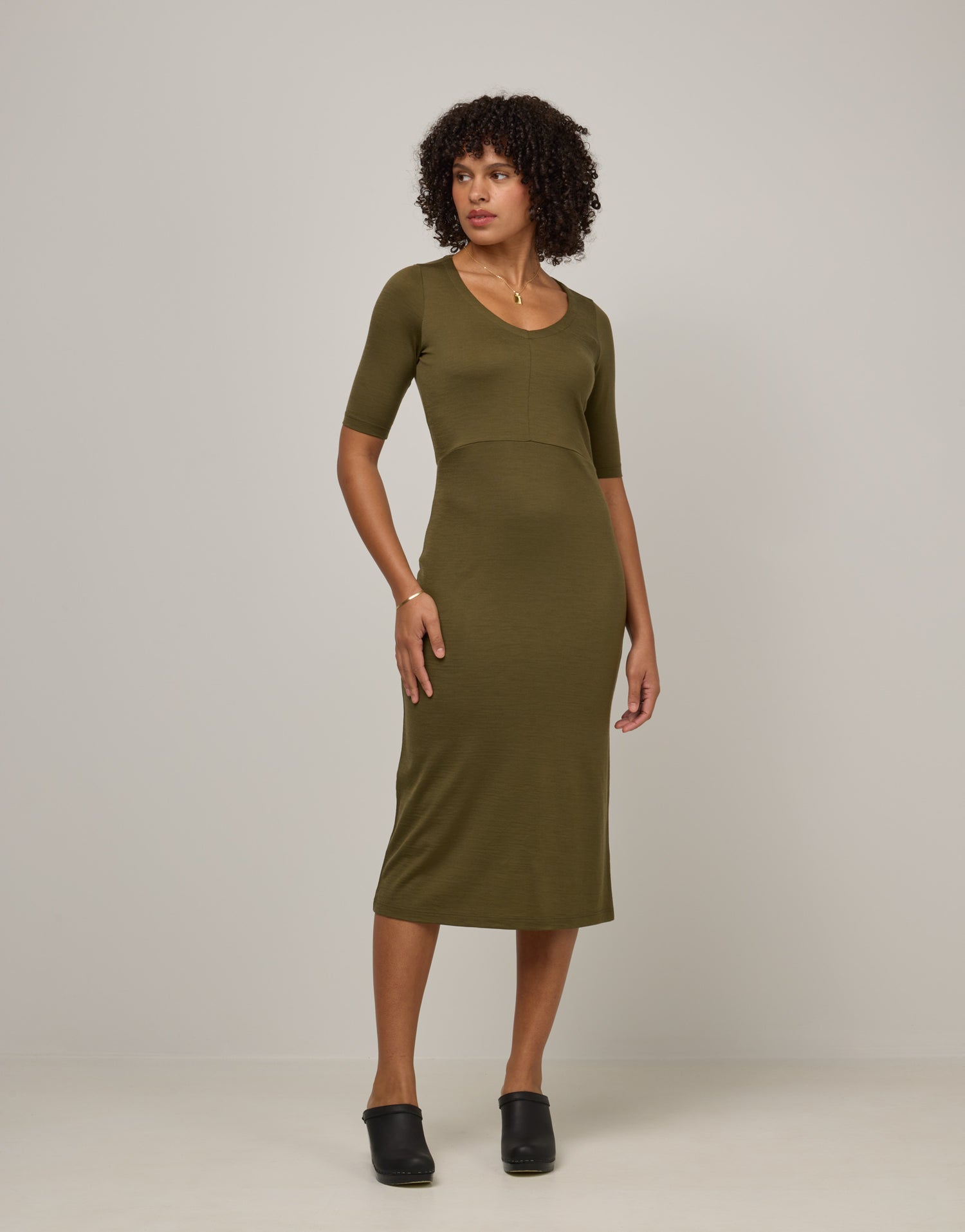 strapless open back dress Elegant Olive Green Pleated Fitted Dress for Women