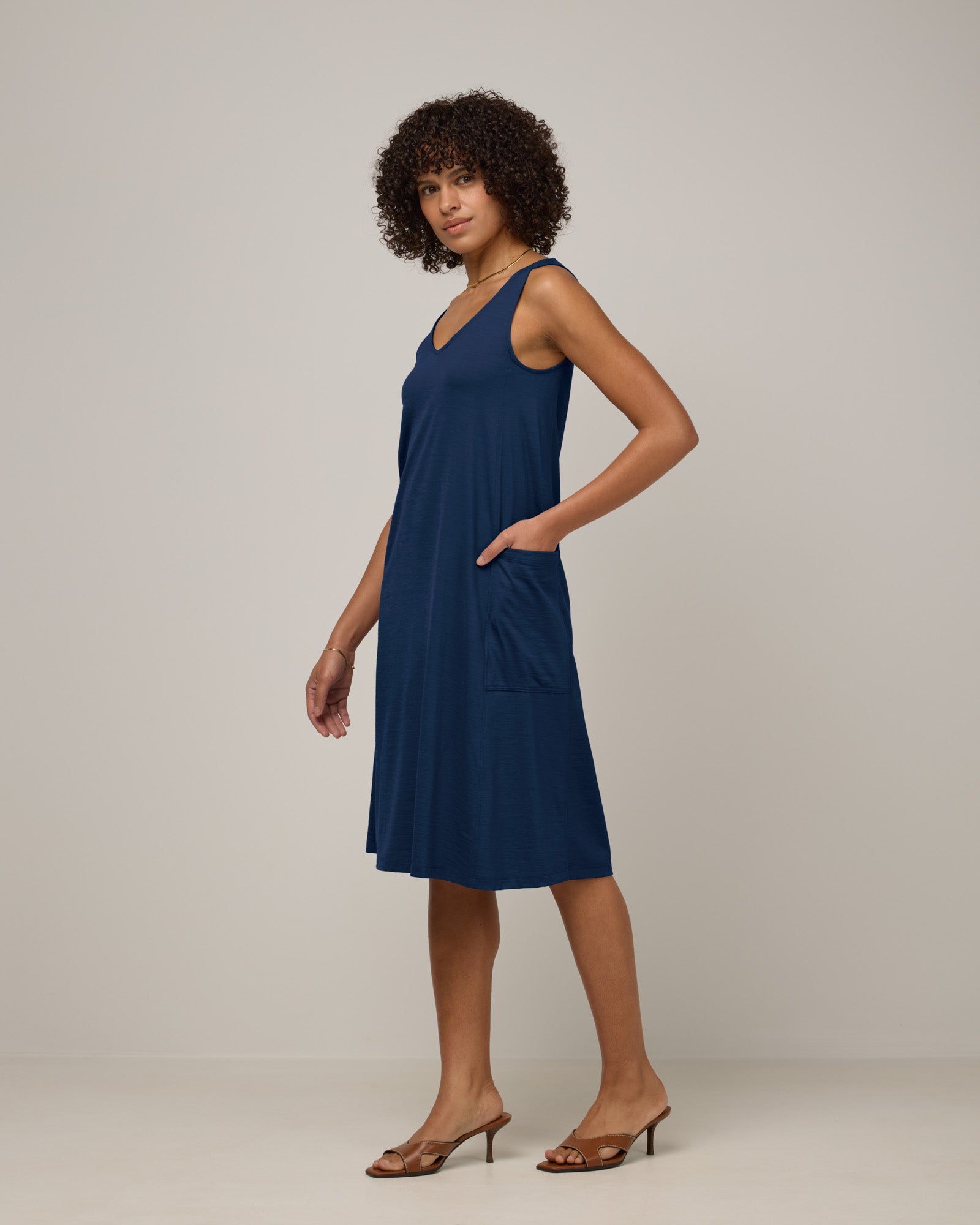 Summer Merino Wool Reversible Dress - Marine Blue Summer Merino Wool Reversible Dress - Marine Blue