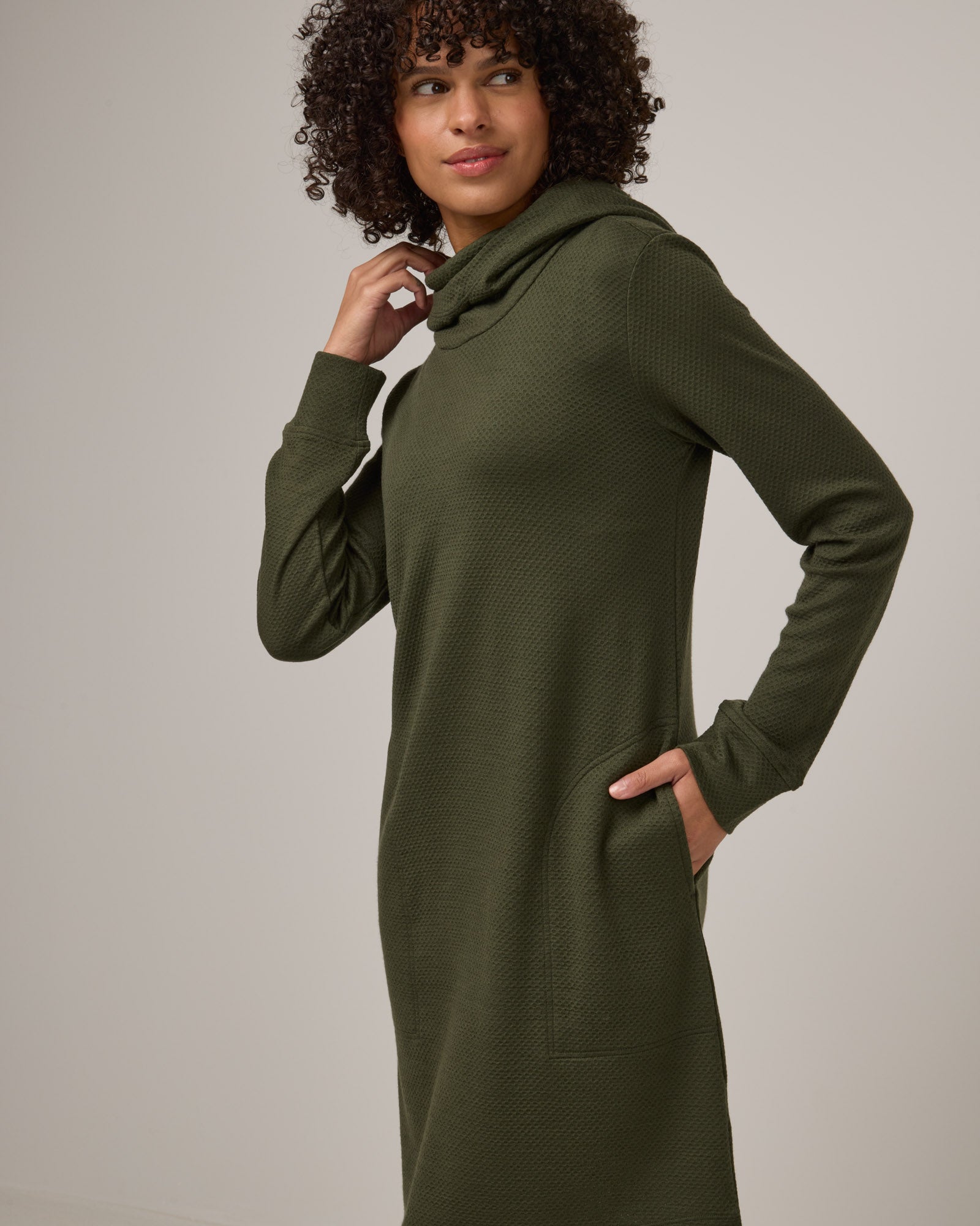 Mikayla Merino Wool Cowl Neck Dress - Forest Night Mikayla Cowl Neck Dress | wool& Mikayla Merino Wool Cowl Neck Dress - Forest Night Mikayla Cowl Neck Dress | wool&