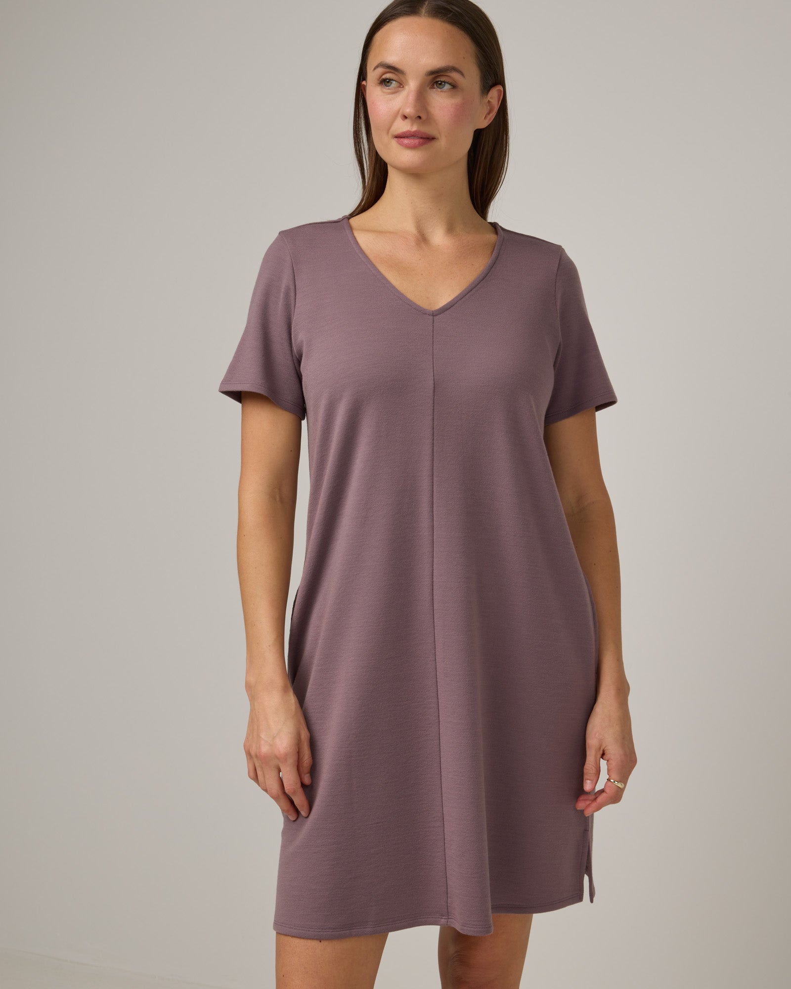 Farrah Merino Wool Shift Dress - Lavender – Farrah Shift Dress | wool&