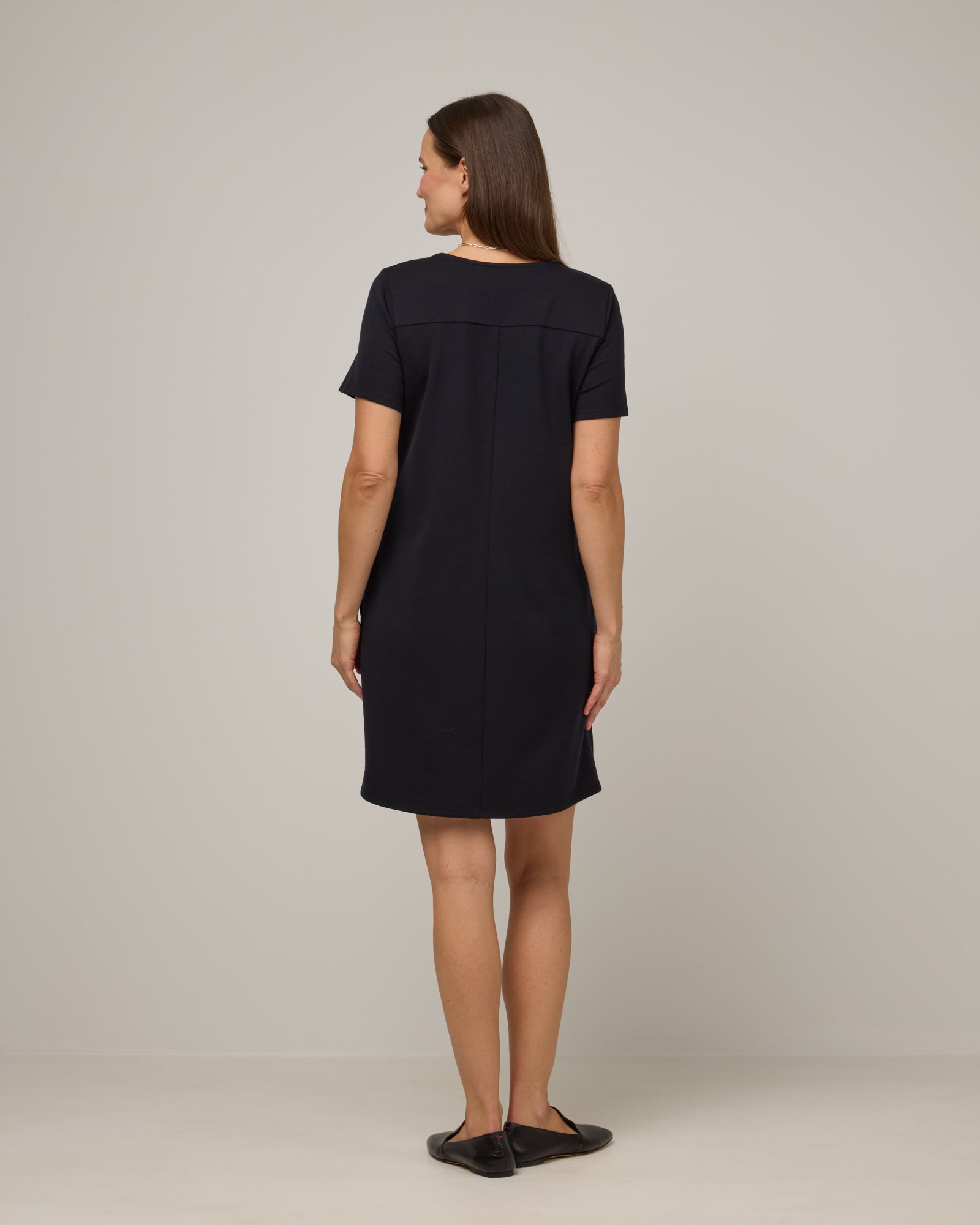 Farrah Merino Wool Shift Dress - Black Farrah Merino Wool Shift Dress - Black