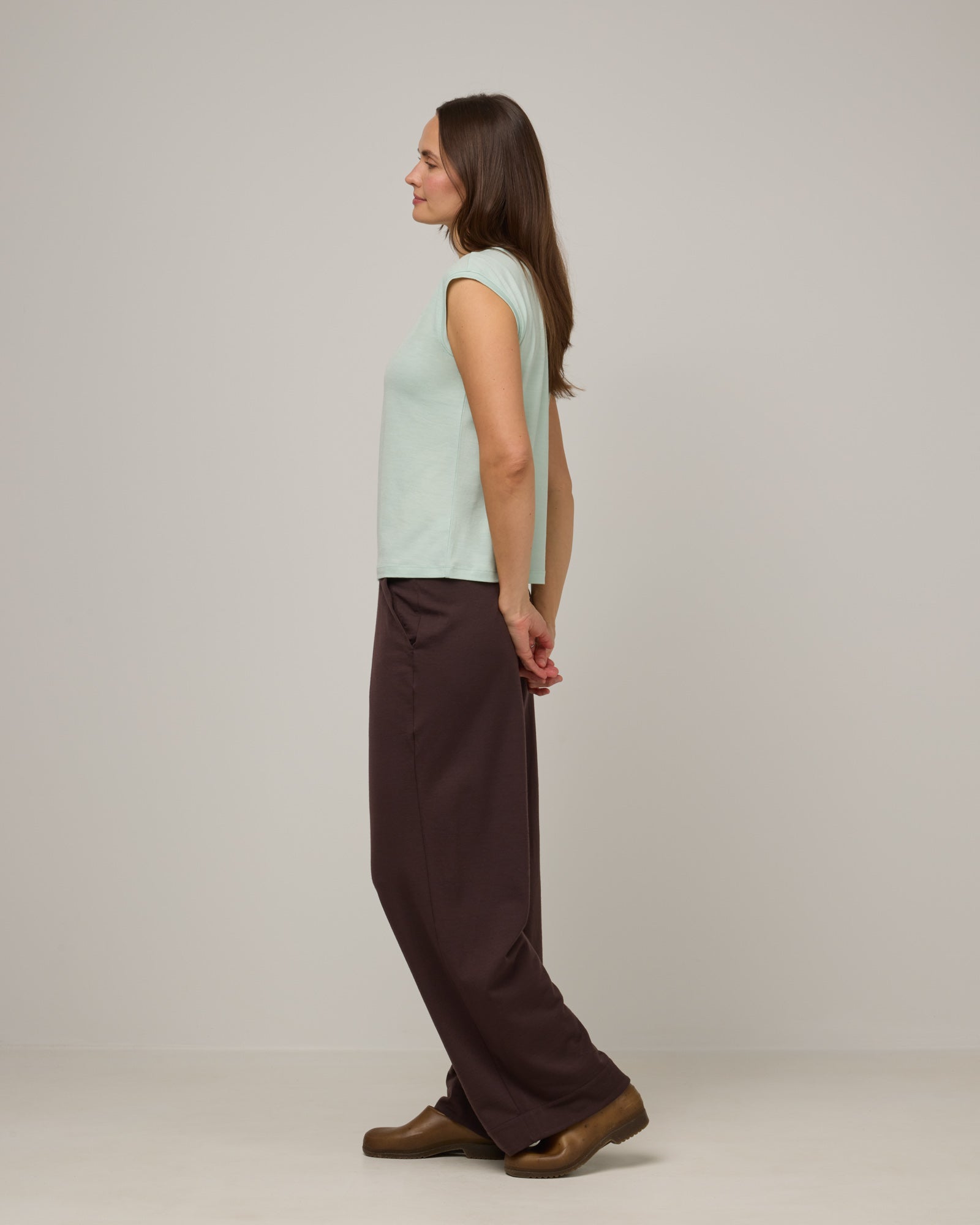 Dawn Merino Wool Boxy Muscle Tank - Morning Dew – Dawn Boxy Tank