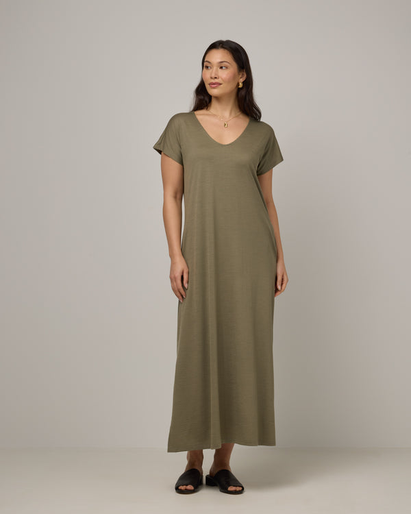 Shiloh Merino Wool Belted Dress - Moss Green Shiloh Belted Dress | wool& Shiloh Merino Wool Belted Dress - Moss Green Shiloh Belted Dress | wool&